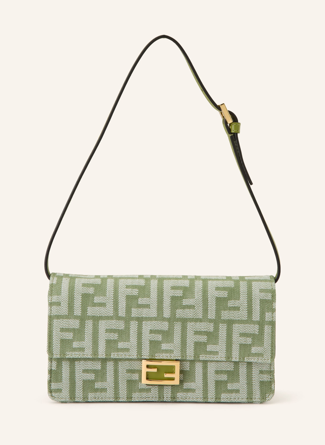 FENDI Portemonnee BAGUETTE om om te hangen: GROEN / WIT