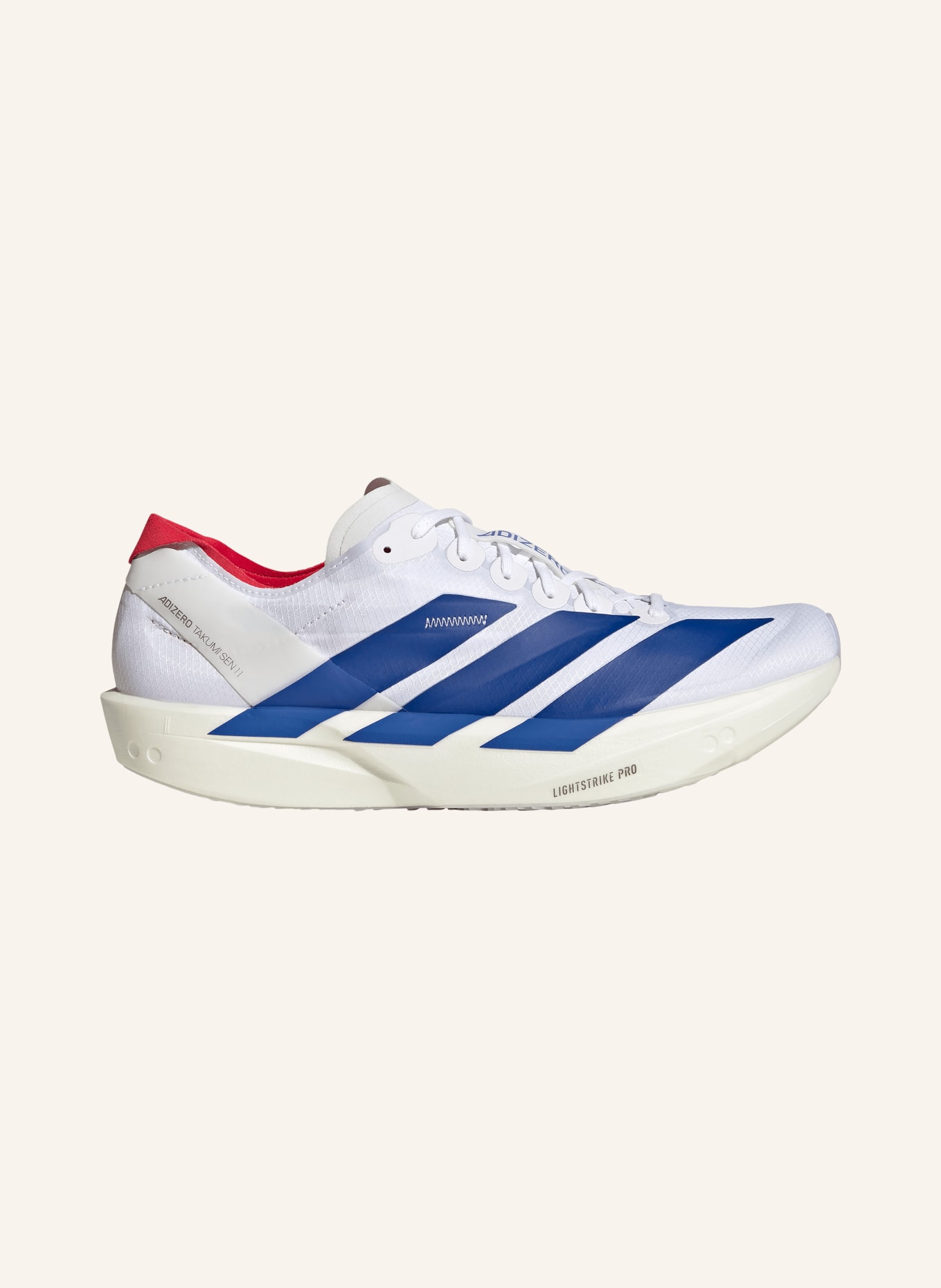 adidas Laufschuhe ADIZERO TAKUMI SEN 11: WEISS / ROT / BLAU