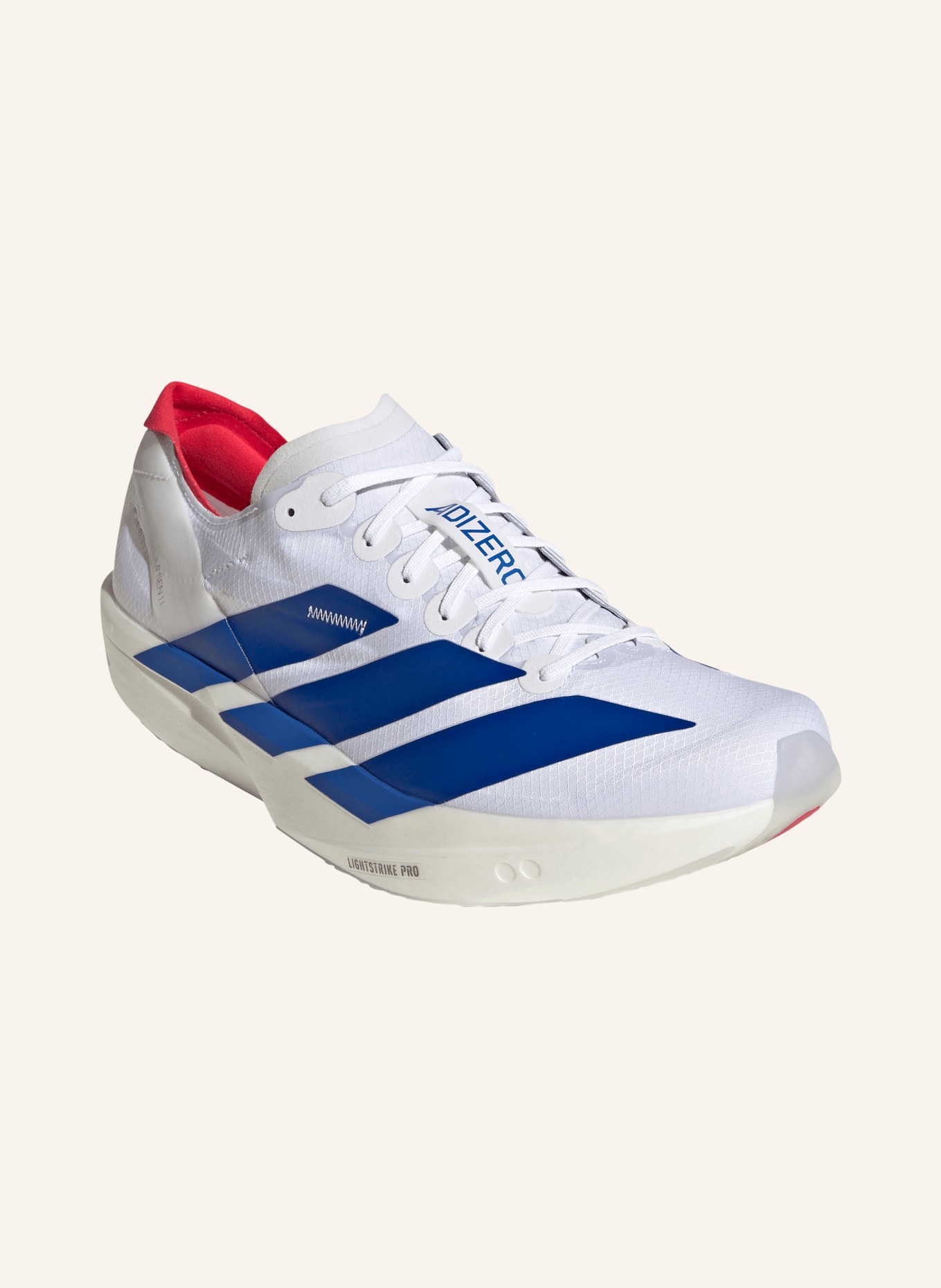 adidas Laufschuhe ADIZERO TAKUMI SEN 11: WEISS / ROT / BLAU
