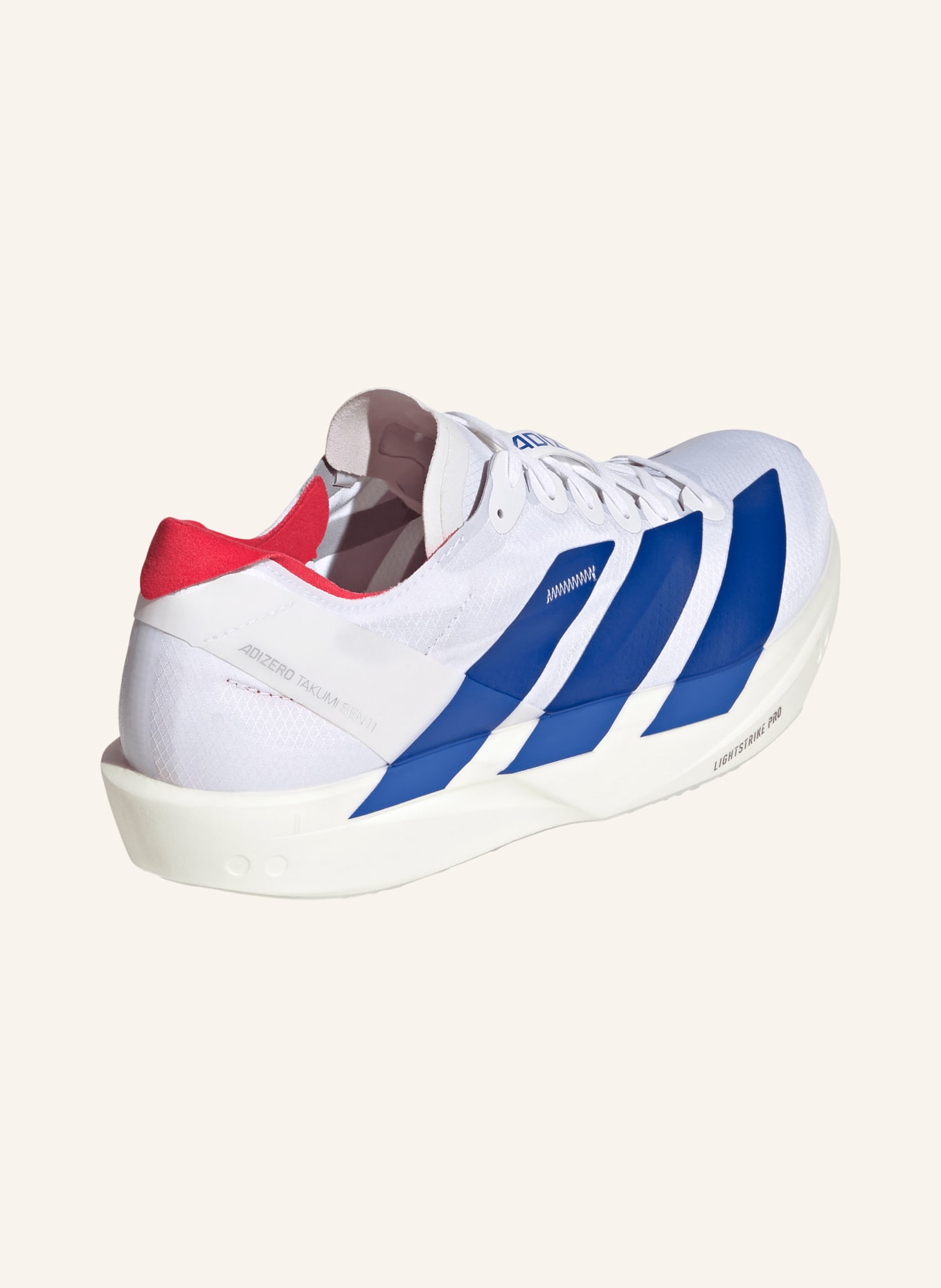adidas Laufschuhe ADIZERO TAKUMI SEN 11: WEISS / ROT / BLAU