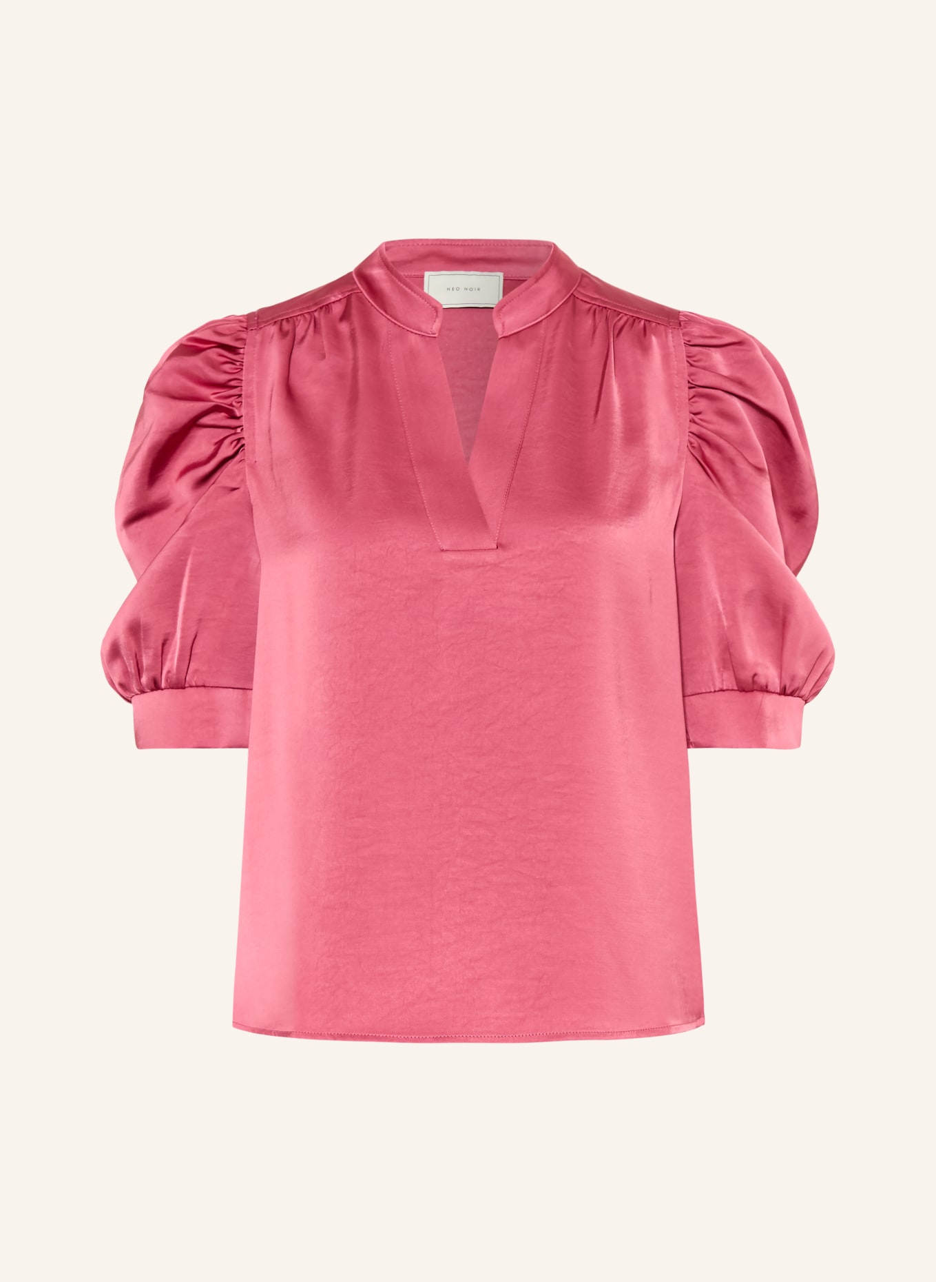 NEO NOIR Blouse ROELLA van satijn: LICHTROOD