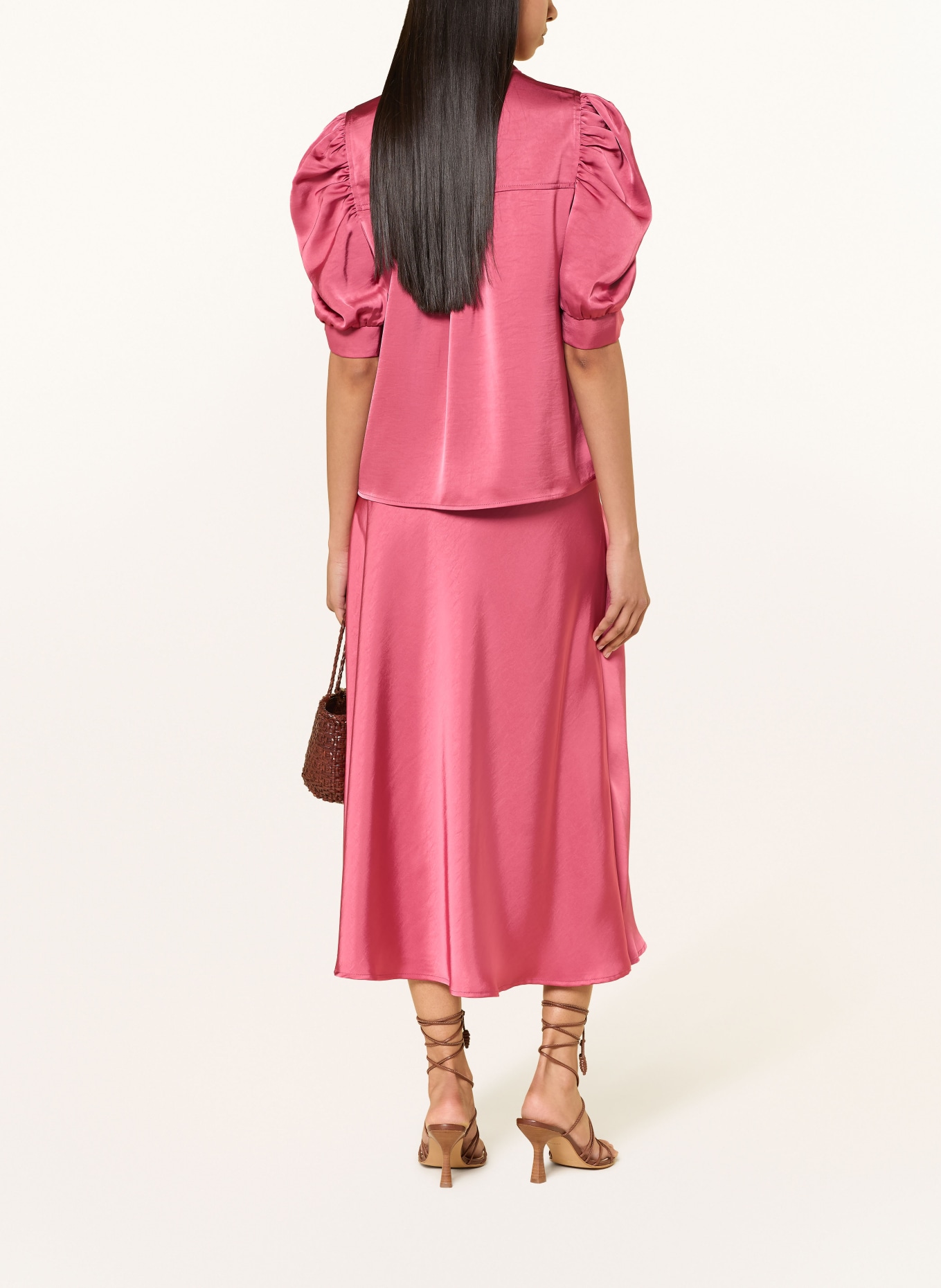 NEO NOIR Blouse ROELLA van satijn: LICHTROOD