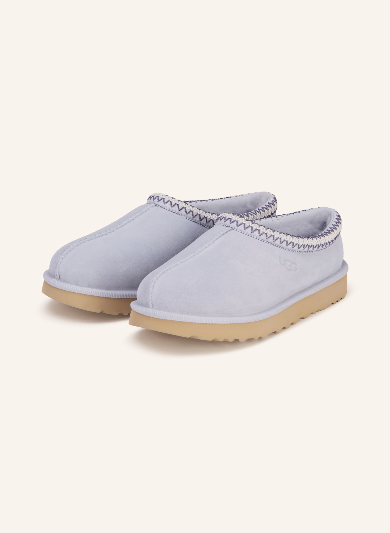 UGG Pantoletten TASMAN II: BLAUGRAU / DUNKELBLAU / WEISS