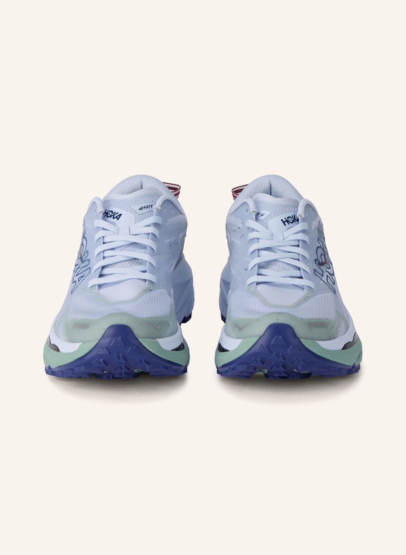 HOKA Trailrunning-Schuhe MAFATE 5: HELLLILA / ALTROSA / GRAU