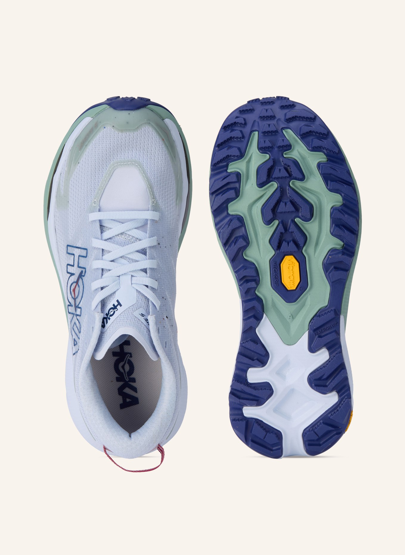 HOKA Trailrunning-Schuhe MAFATE 5: HELLLILA / ALTROSA / GRAU