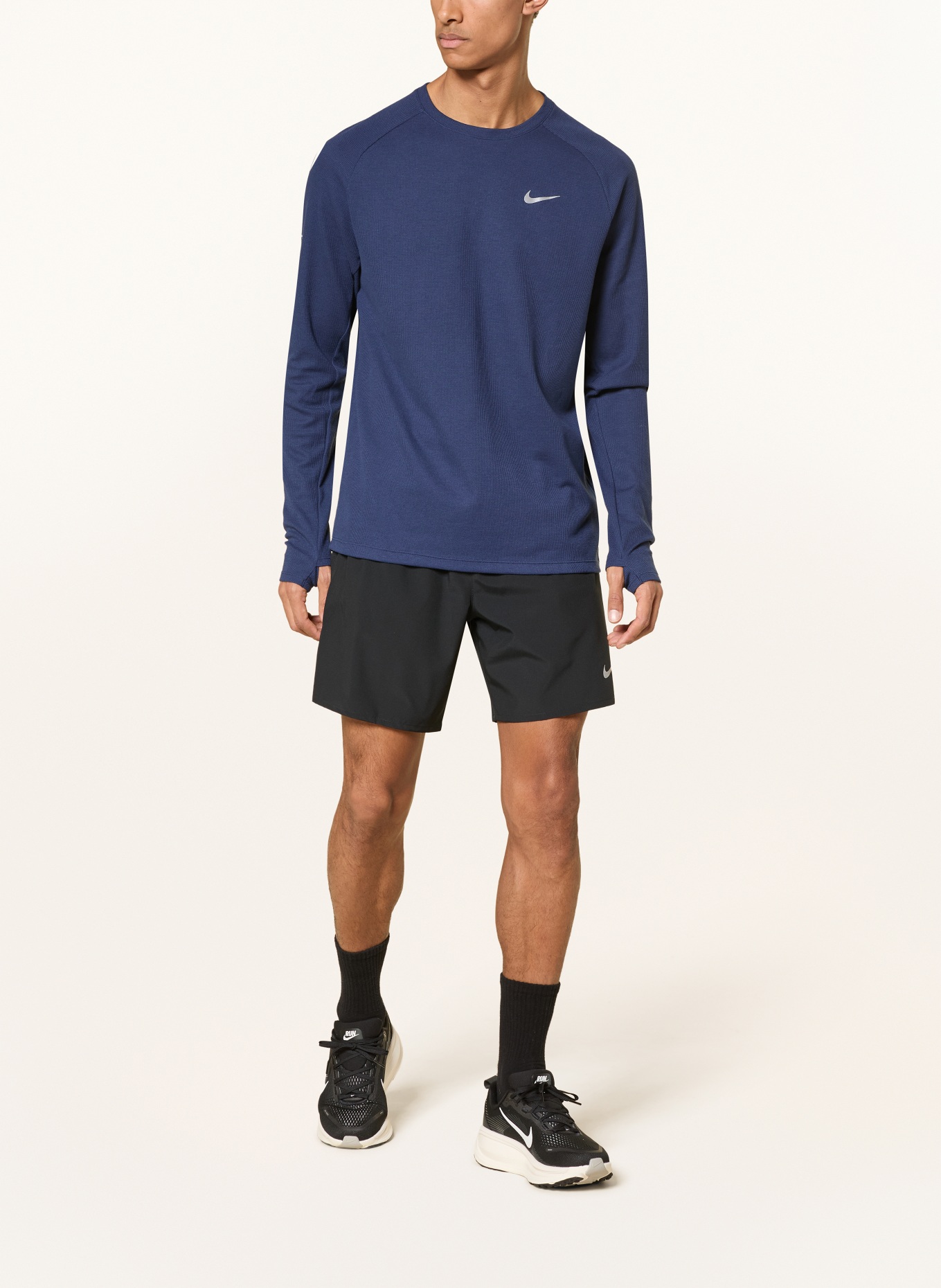 Nike STRIDE running shirt: BLUE / GRAY