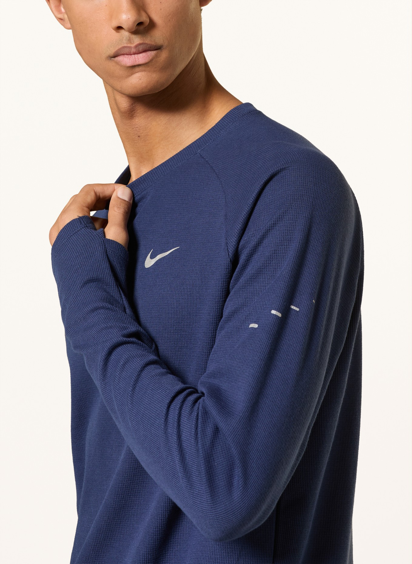 Nike STRIDE running shirt: BLUE / GRAY