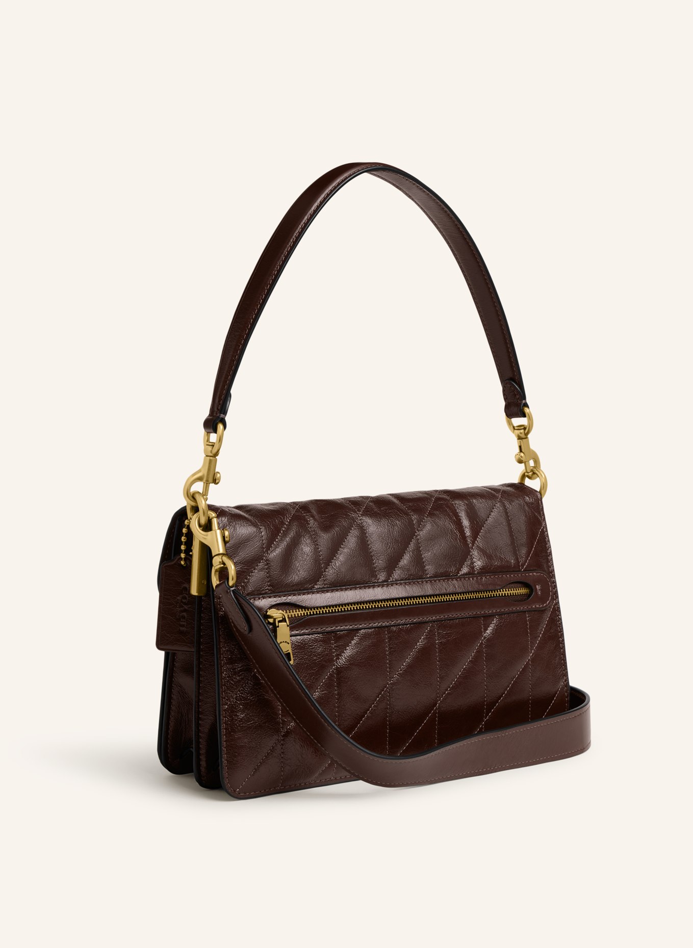 COACH Umhängetasche TABBY: DUNKELBRAUN / GOLD