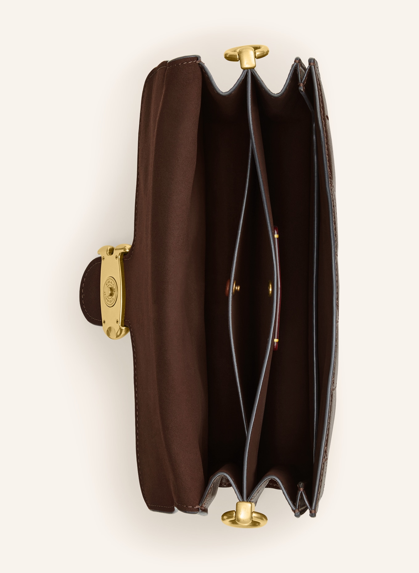 COACH Umhängetasche TABBY: DUNKELBRAUN / GOLD