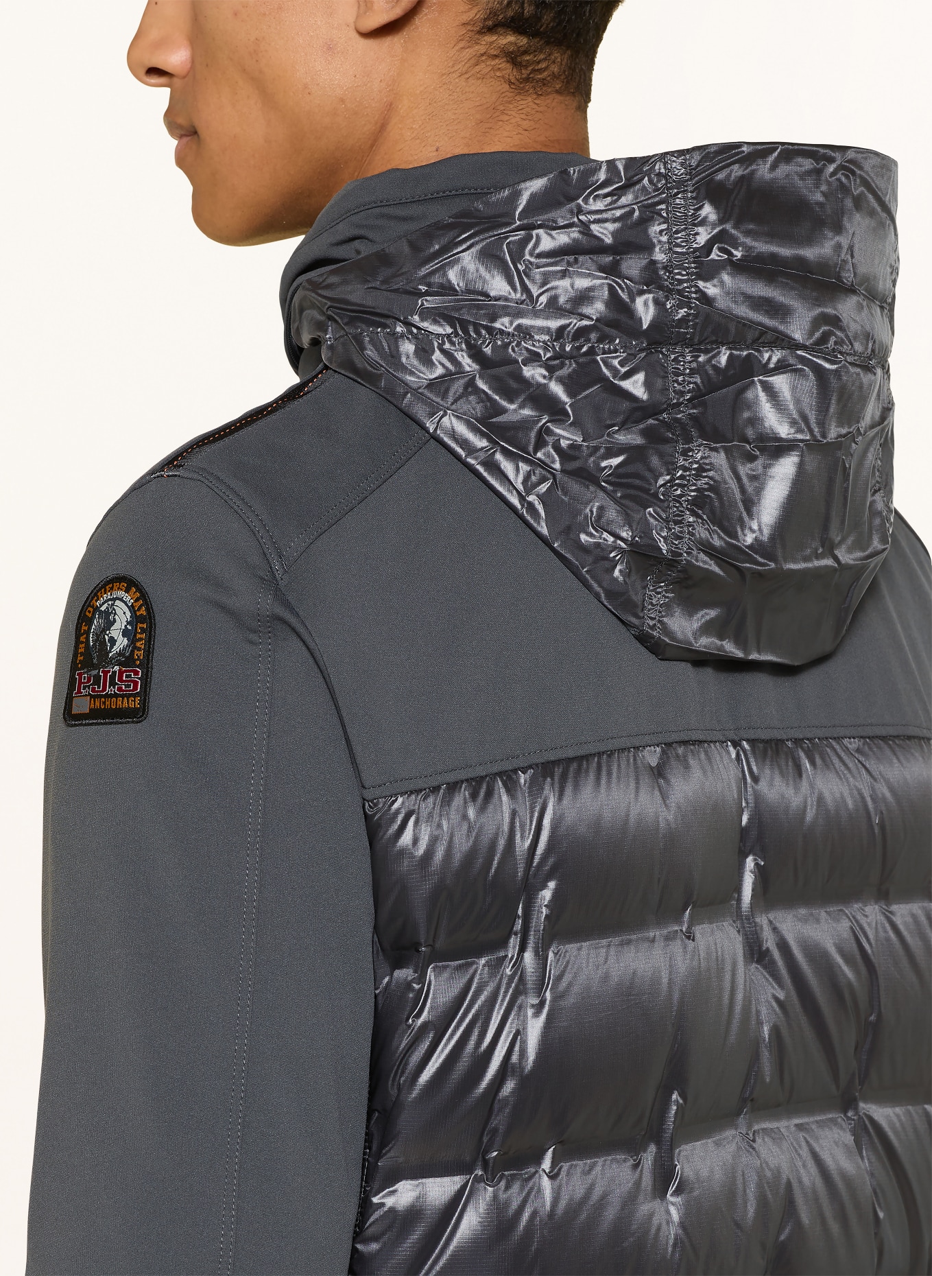 PARAJUMPERS Down jacket MATTY in mixed materials: DARK GRAY