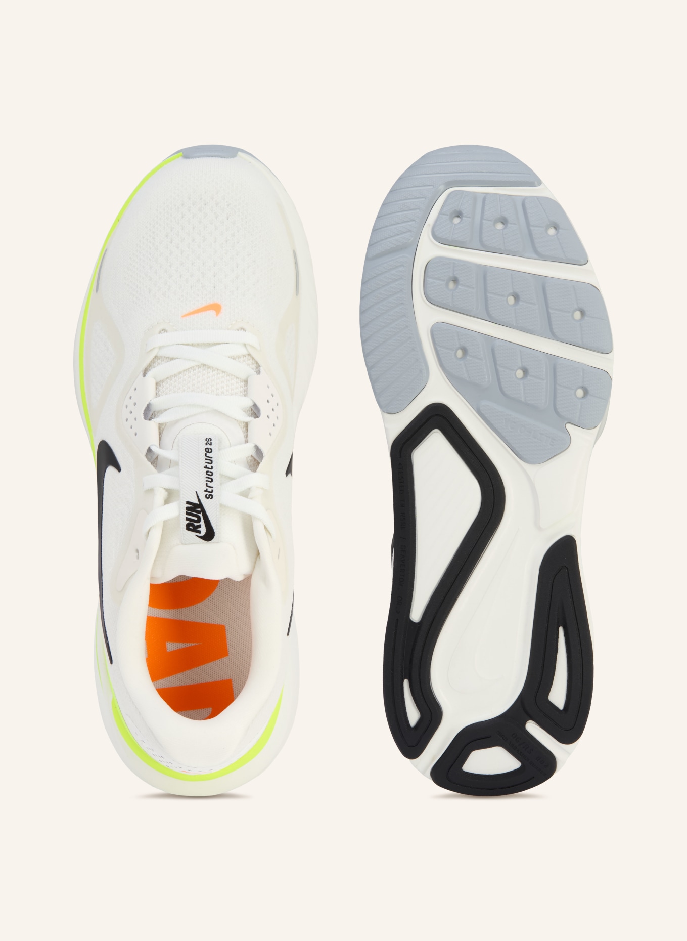 Nike Laufschuhe STRUCTURE 26: WEISS / NEONGELB