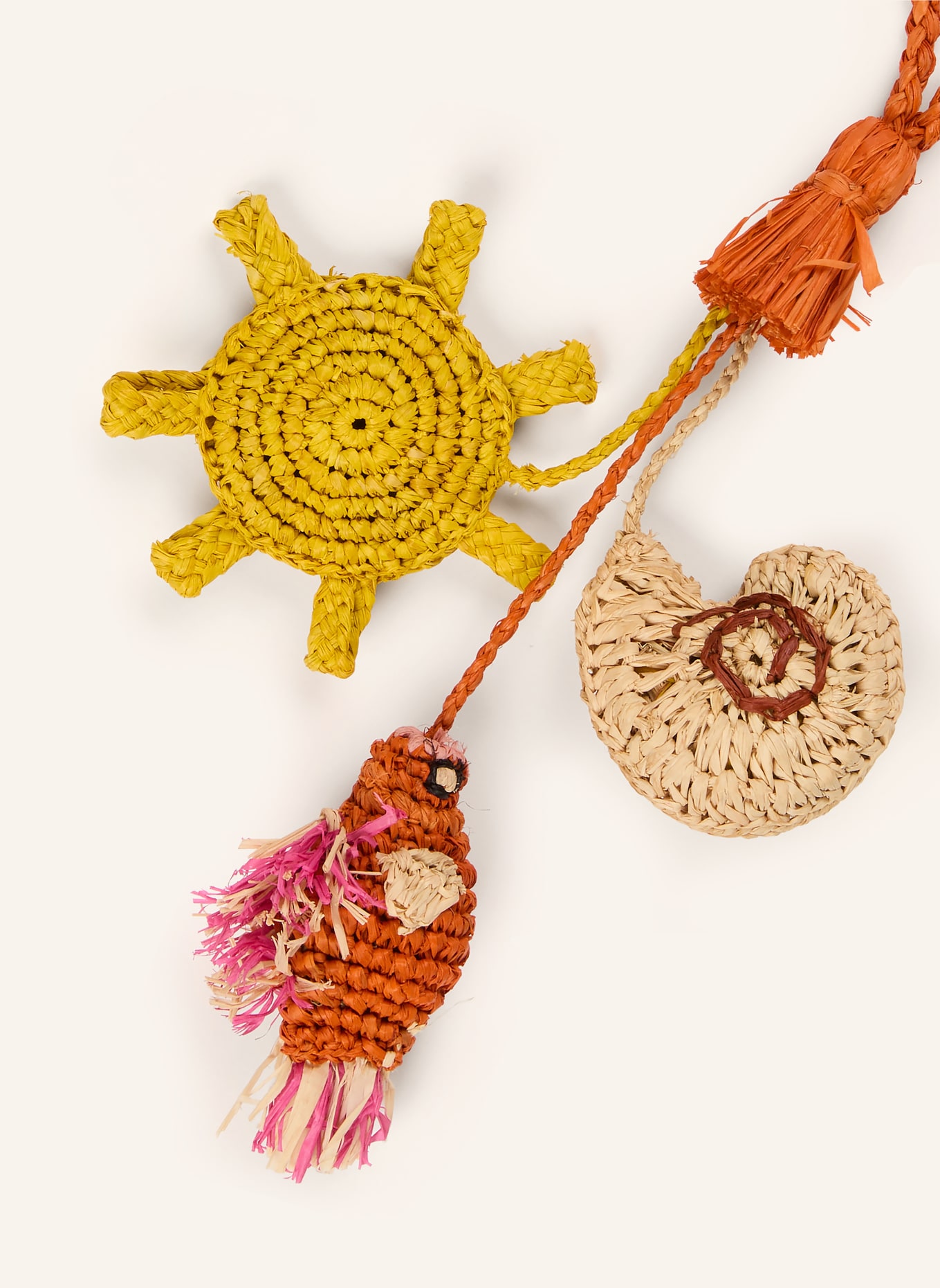 IBELIV Taschenanhänger: ORANGE / HELLBRAUN / GELB