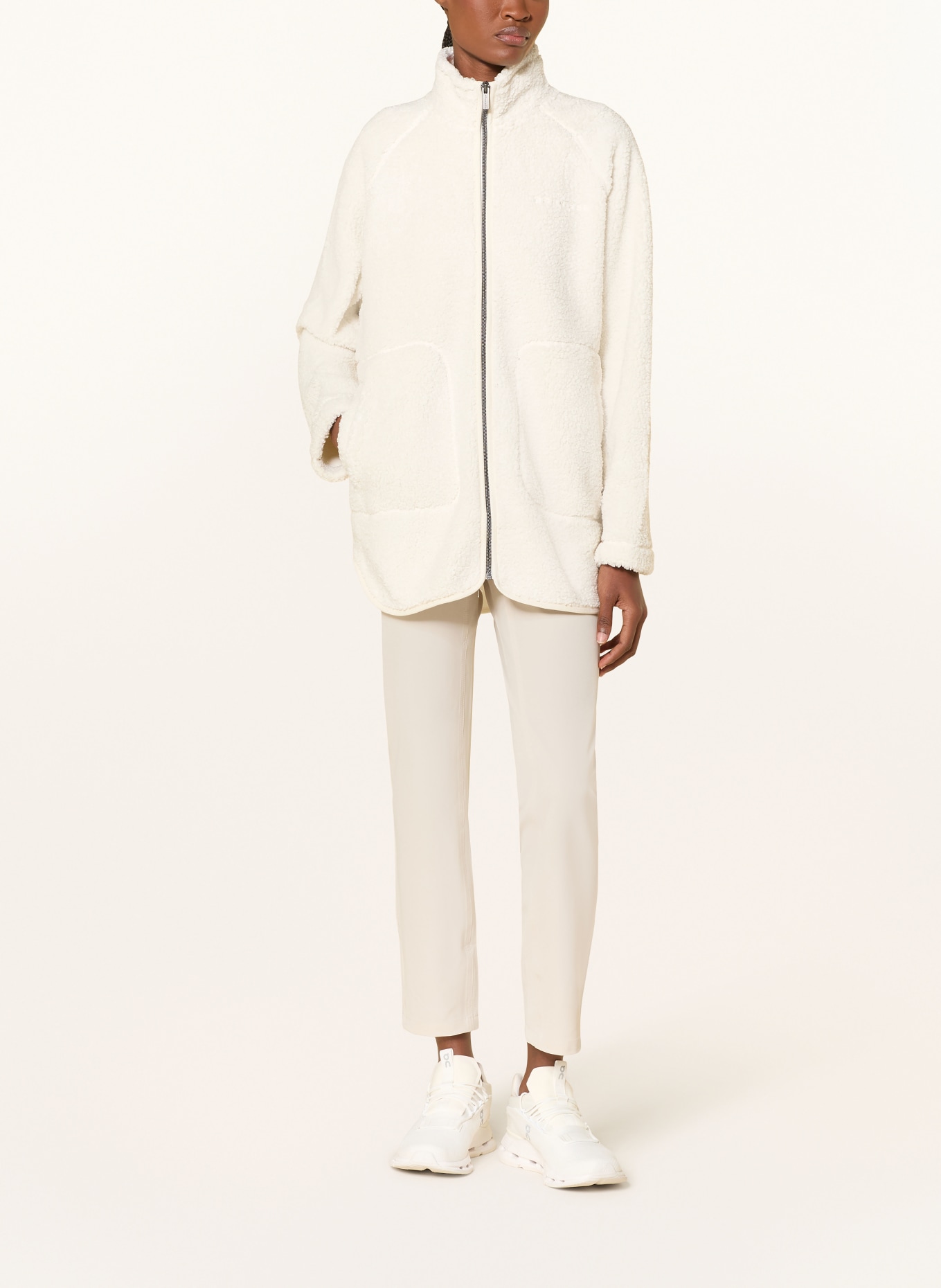 RÖHNISCH CLOUD PILE fleece jacket: WHITE