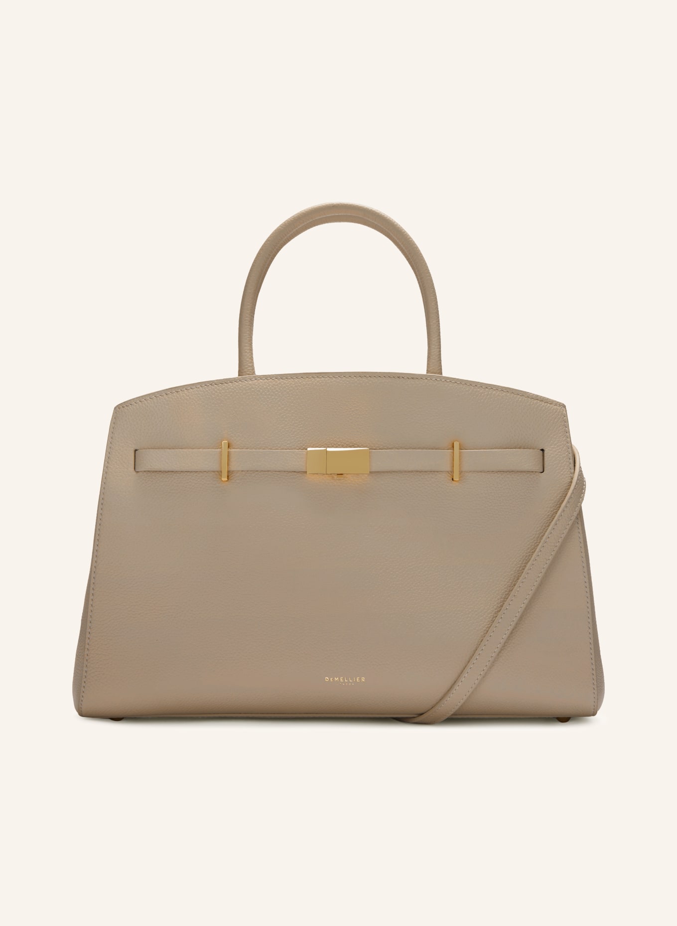 DEMELLIER Handtasche THE HUDSON: CAMEL / GOLD
