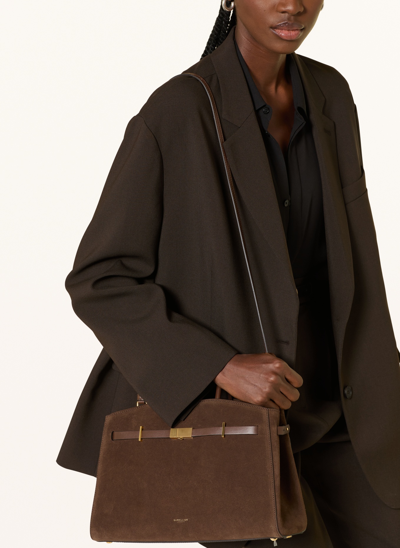 DEMELLIER Handtas THE HUDSON: MARRON FONCÉ