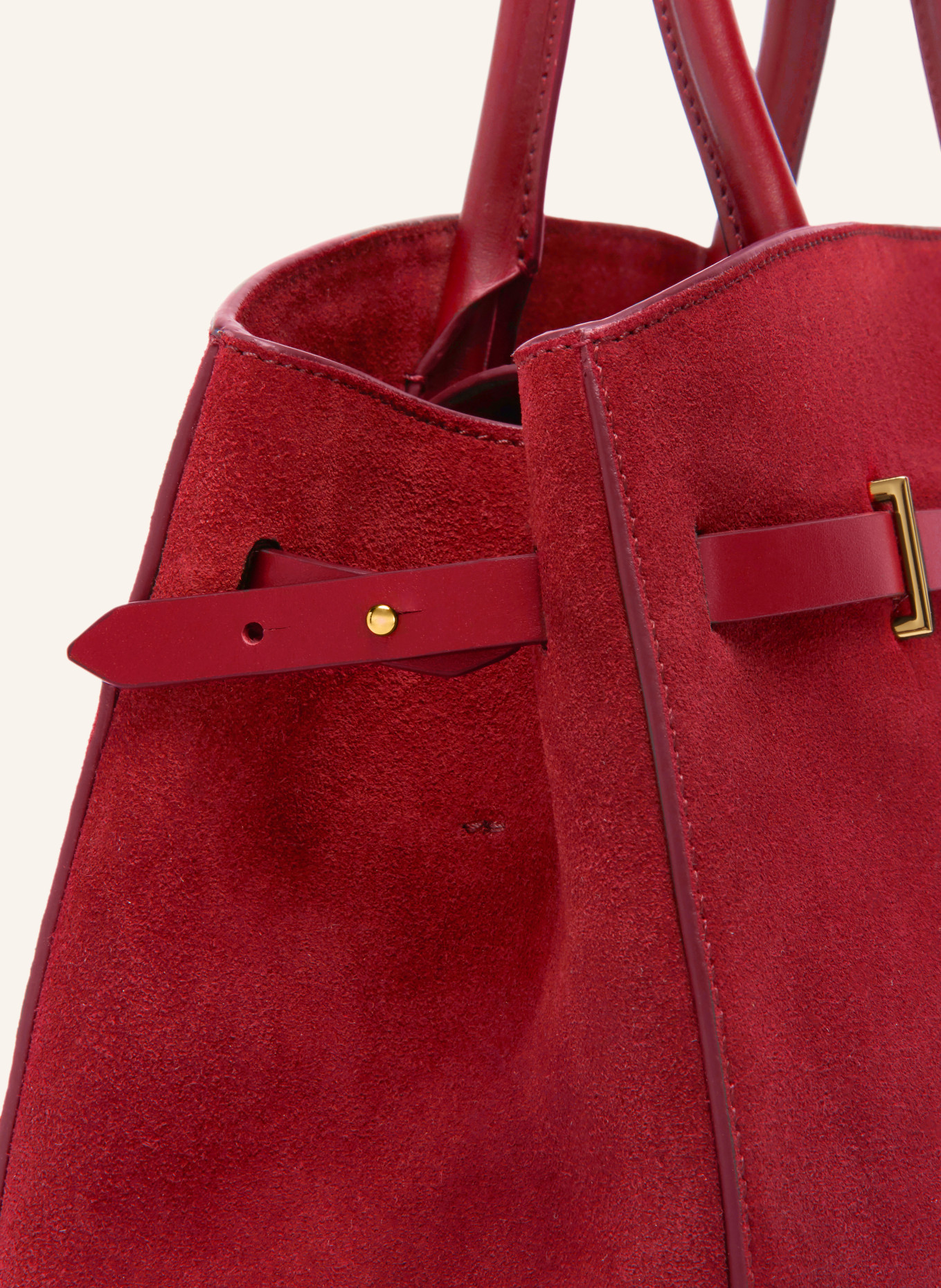 DEMELLIER Torebka THE HUDSON: CZERWONY / ZŁOTY