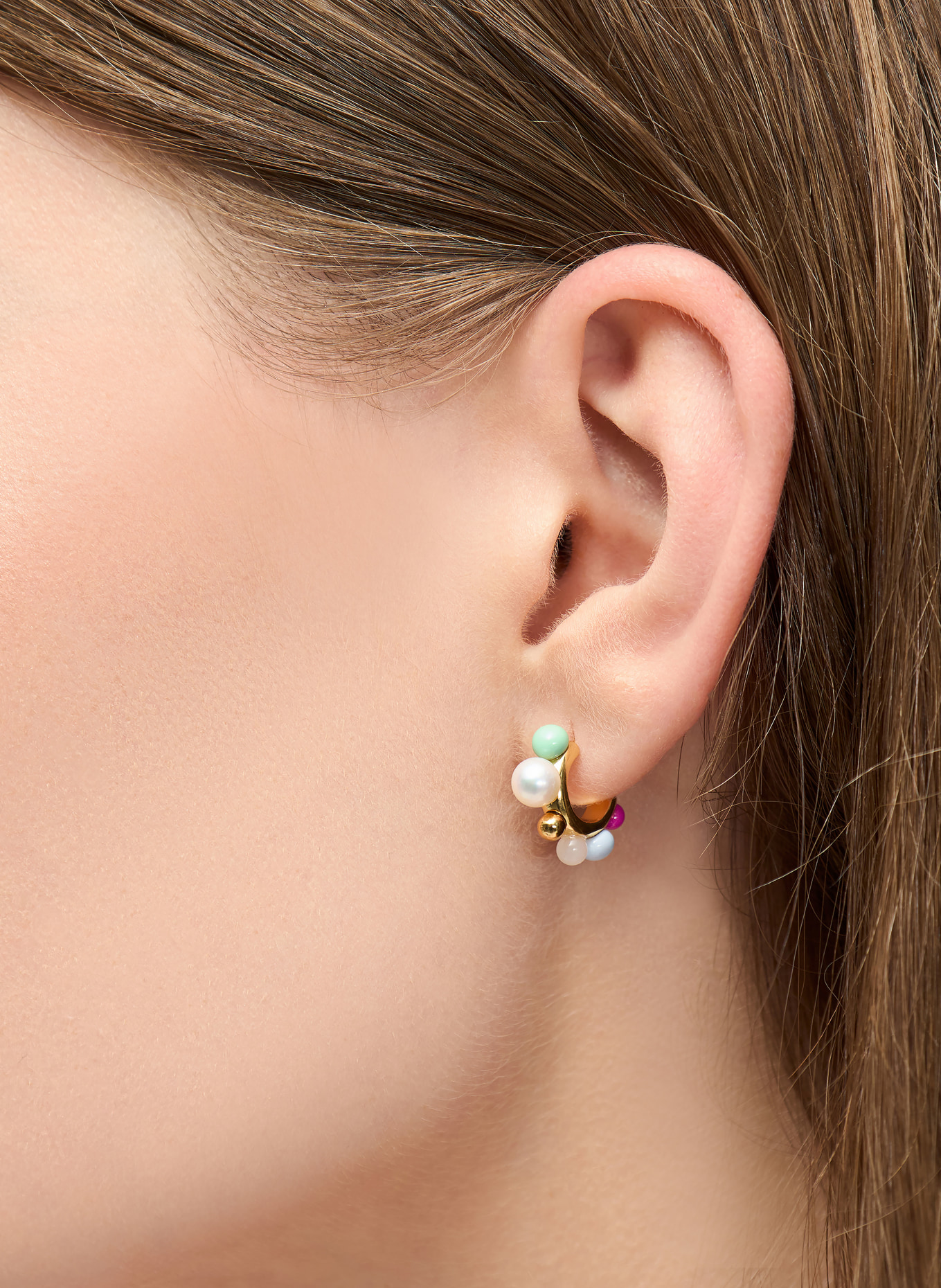 LULU Copenhagen Kreoly SPACE HOOPS: ZLATÁ / MÁTOVÁ / BÍLÁ