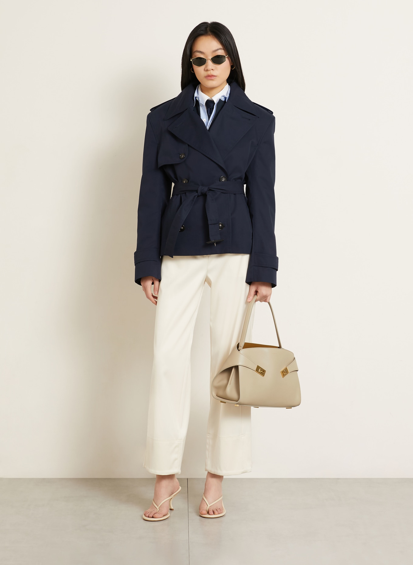 FERRAGAMO Handtasche HUG: HELLBRAUN / GOLD