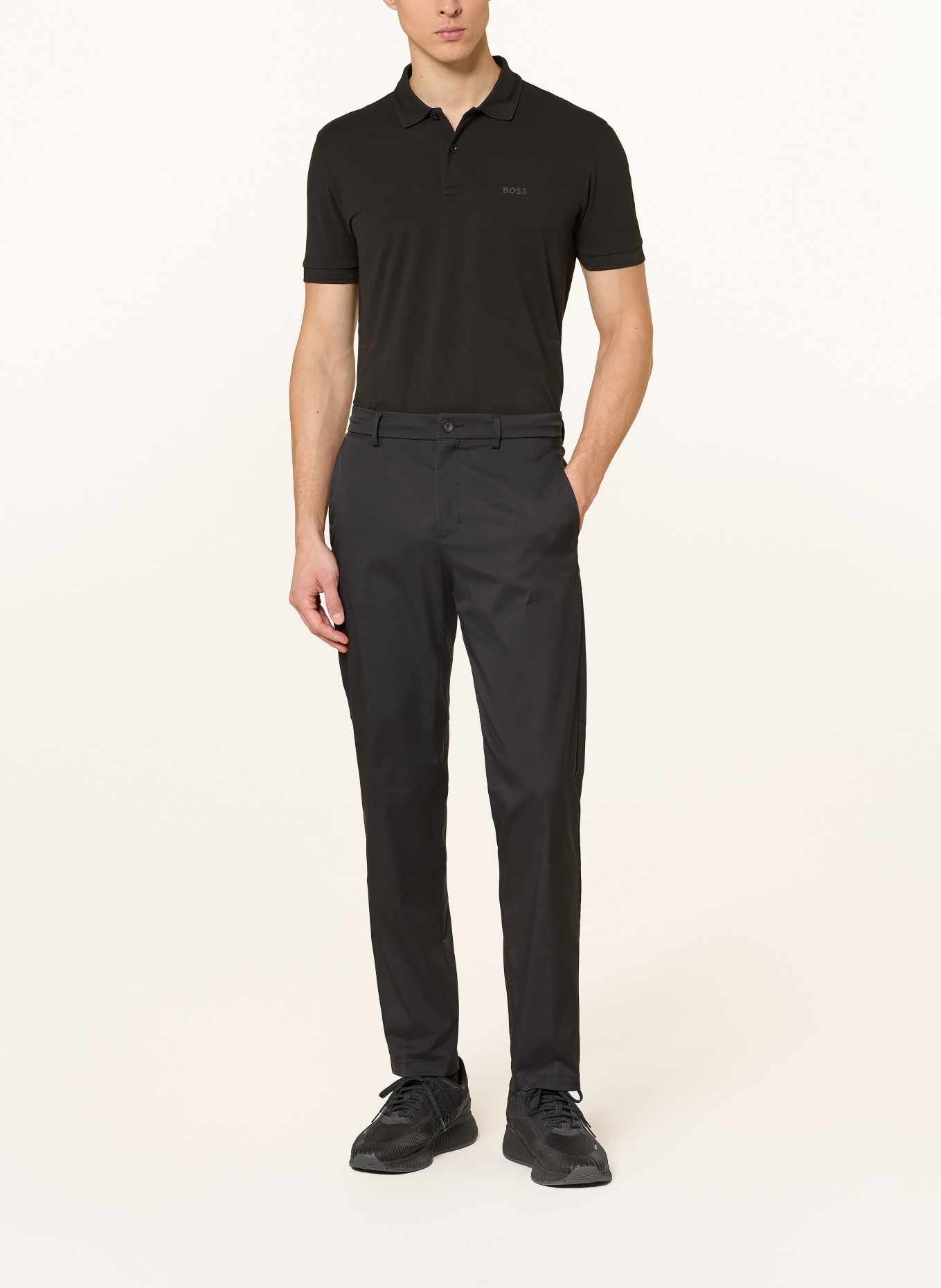 BOSS Spodnie golfowe PHOENIX PRO: CZARNY