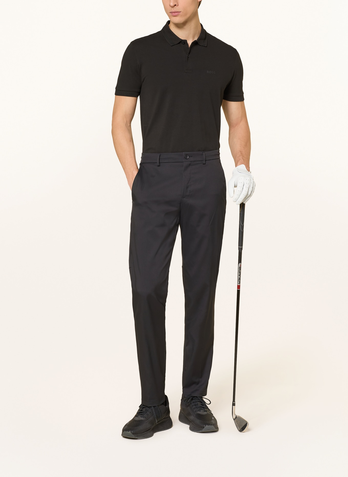 BOSS Spodnie golfowe PHOENIX PRO: CZARNY