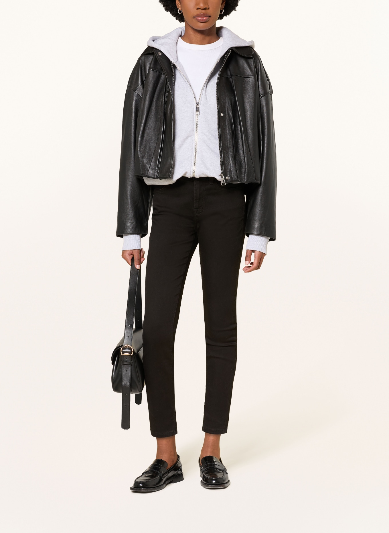 7 for all mankind Skinny džíny THE ANKLE SKINNY: RNS Rinsed Black