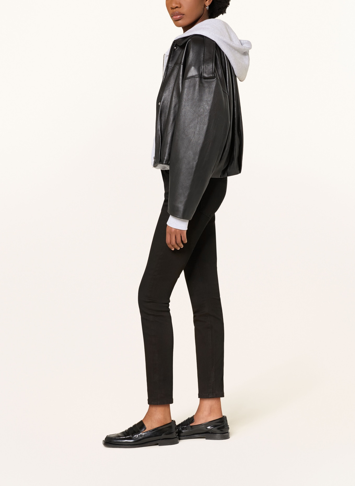 7 for all mankind Skinny džíny THE ANKLE SKINNY: RNS Rinsed Black