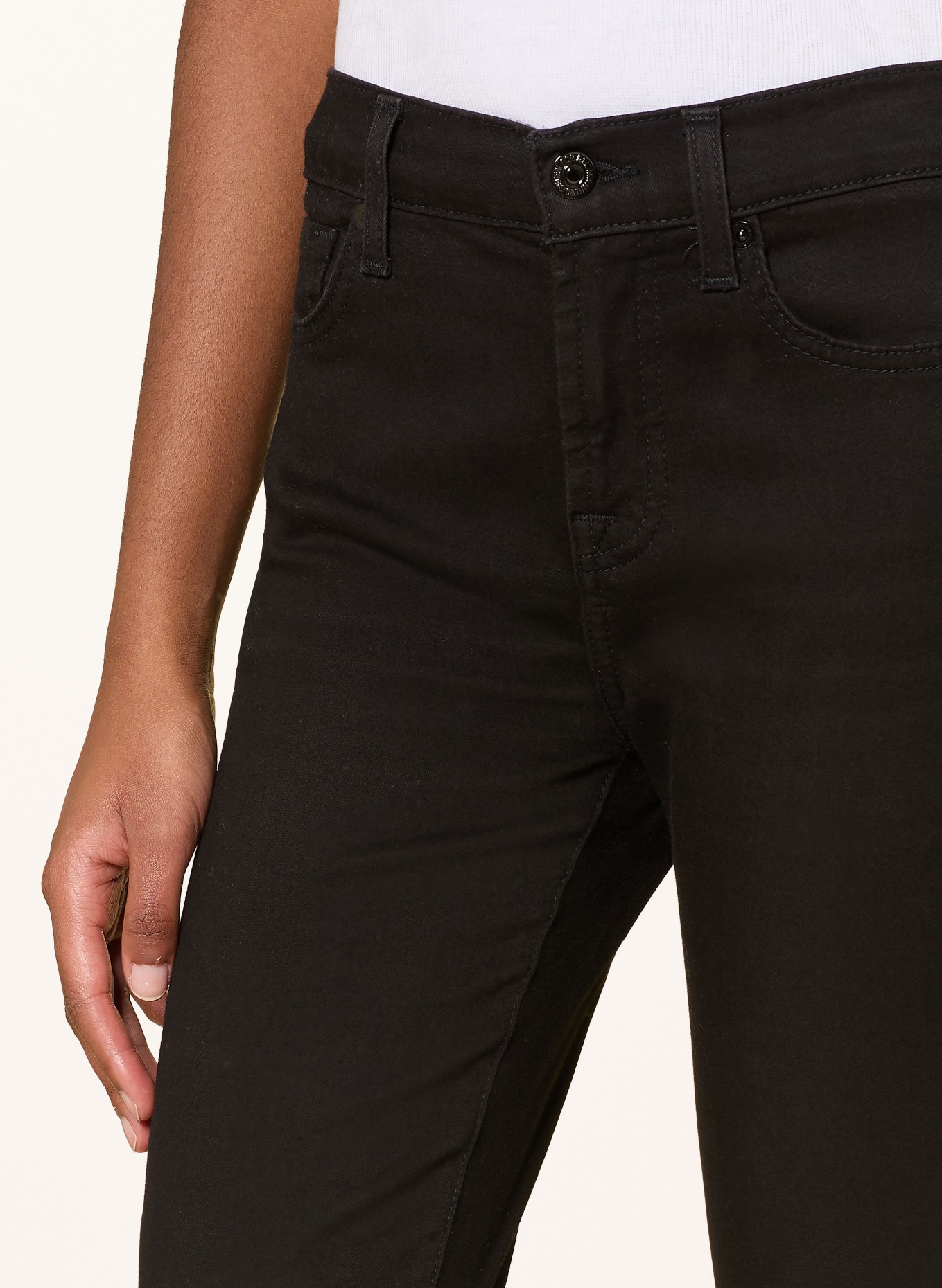 7 for all mankind Skinny džíny THE ANKLE SKINNY: RNS Rinsed Black