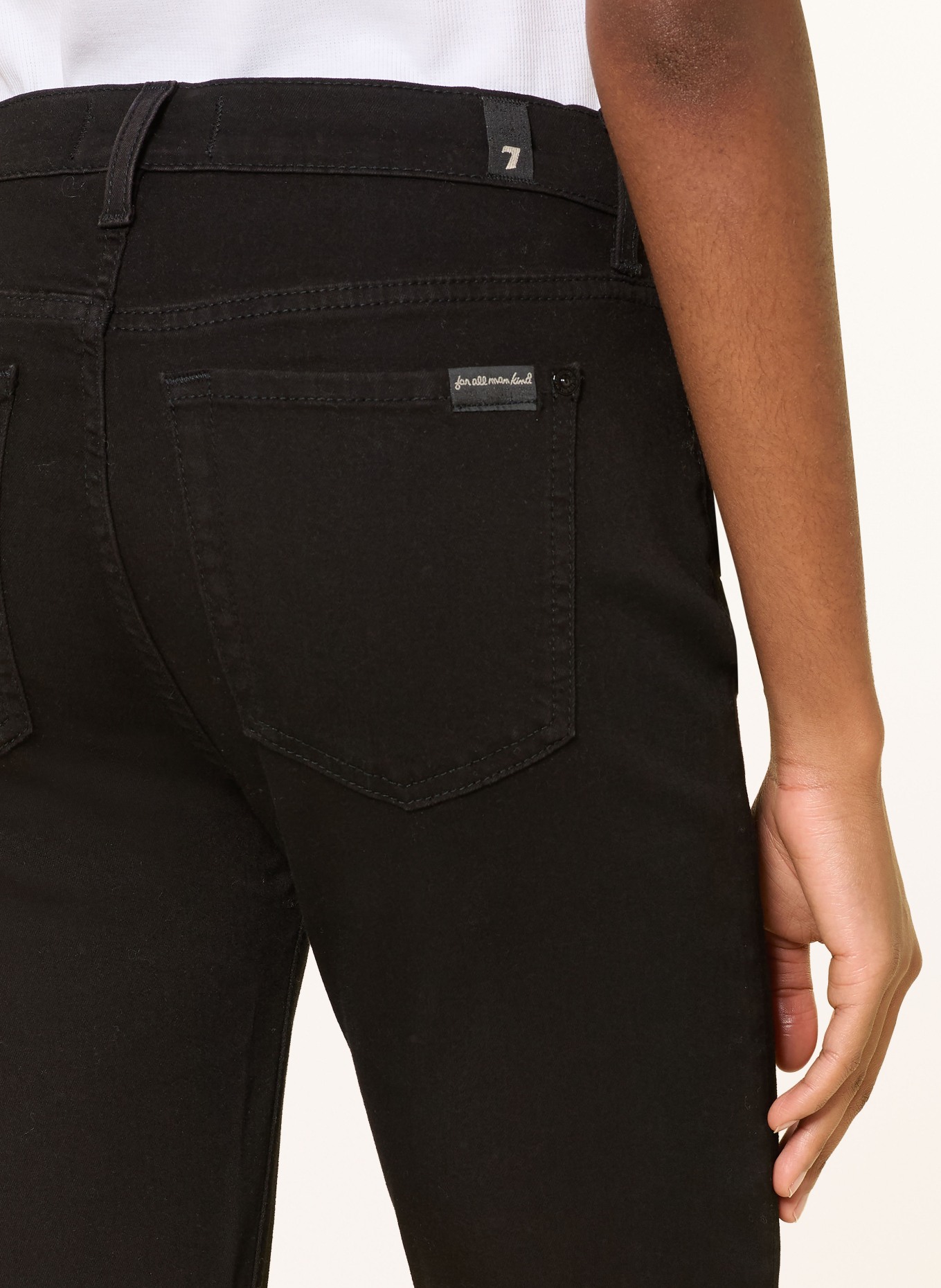 7 for all mankind Skinny džíny THE ANKLE SKINNY: RNS Rinsed Black