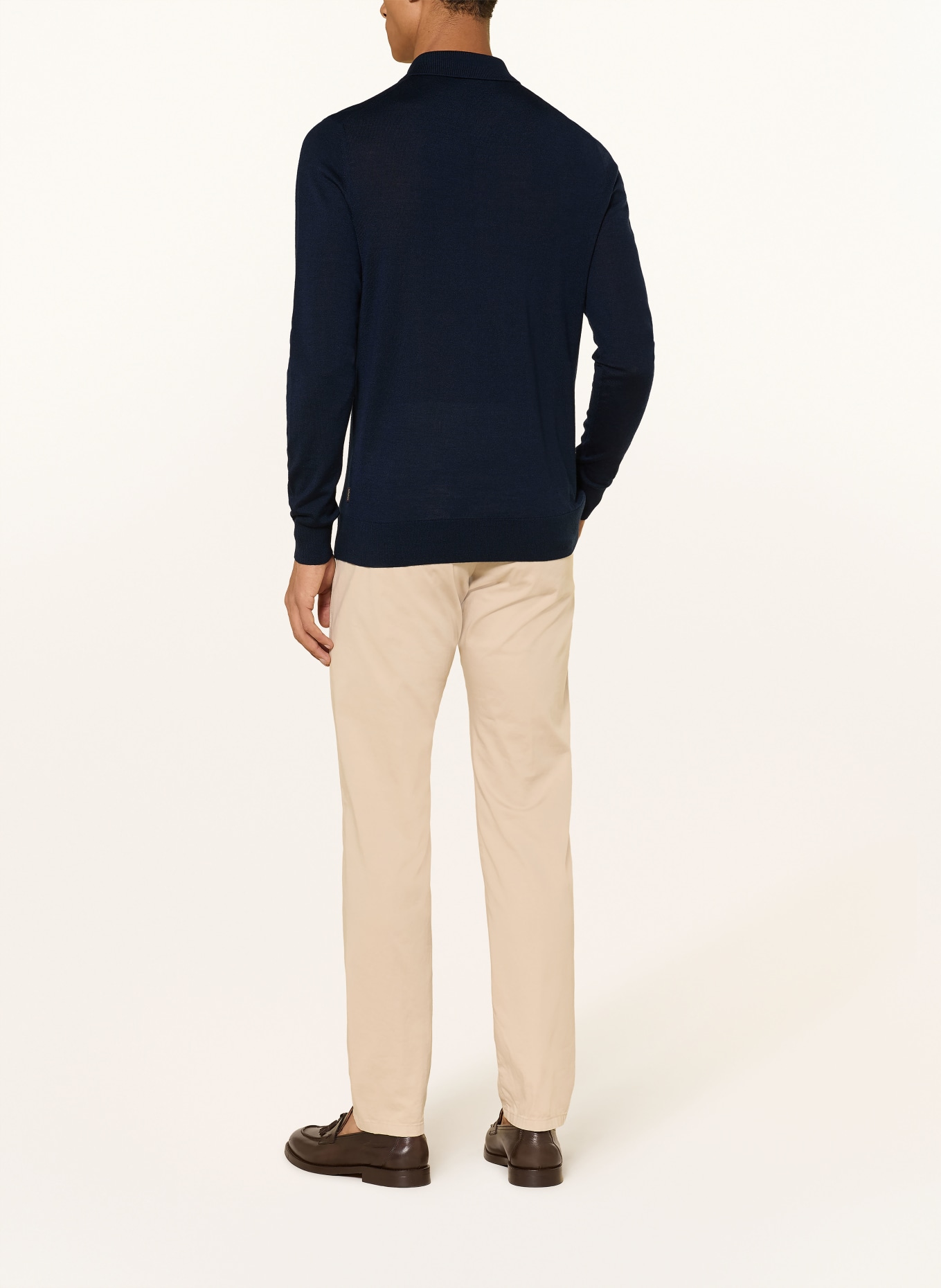 windsor. Strick-Poloshirt NANDO: DUNKELBLAU