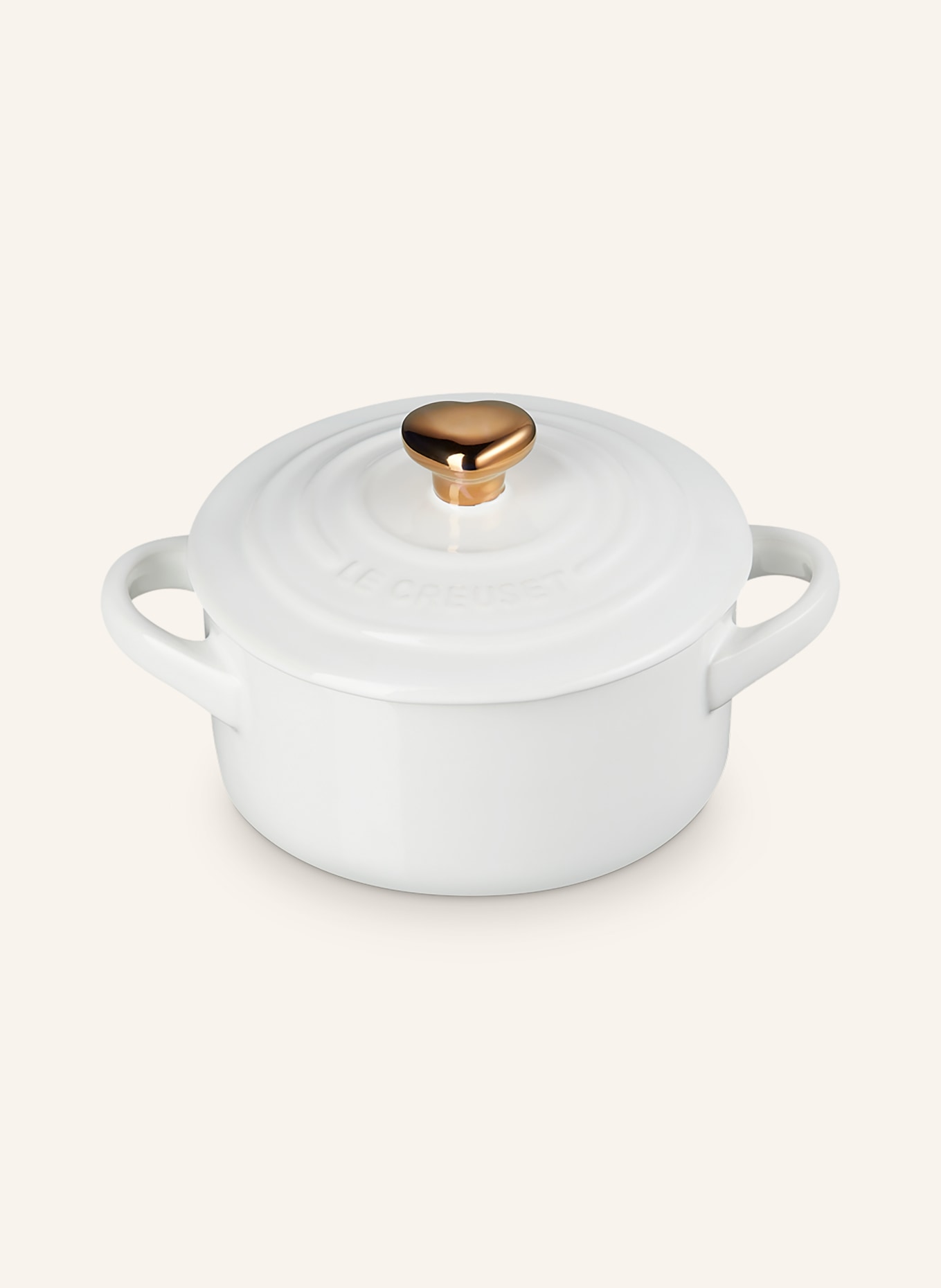 LE CREUSET Mini-cocotte: WHITE