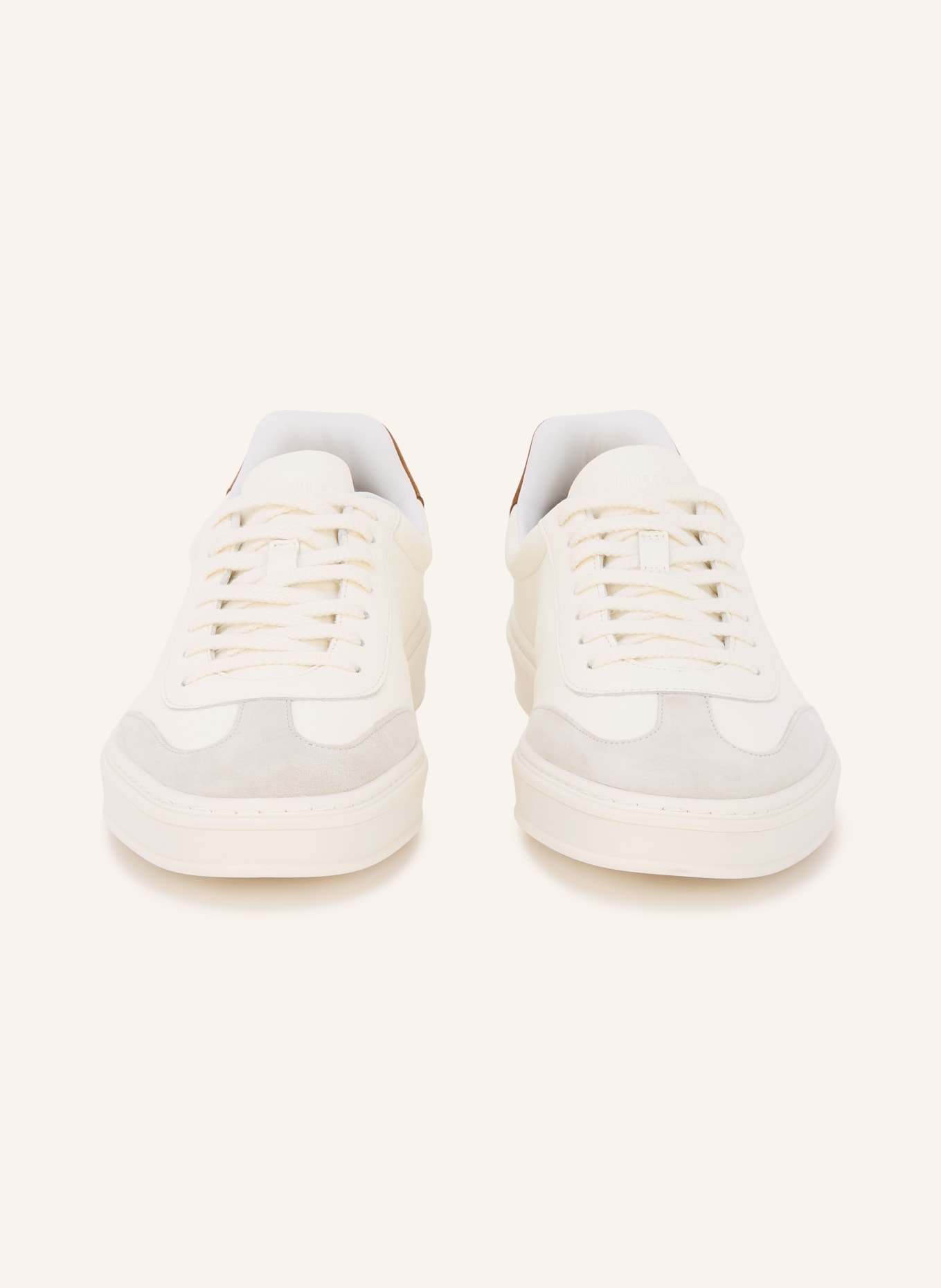 BOSS Baskets ZAREK: BLANC / MARRON / GRIS CLAIR