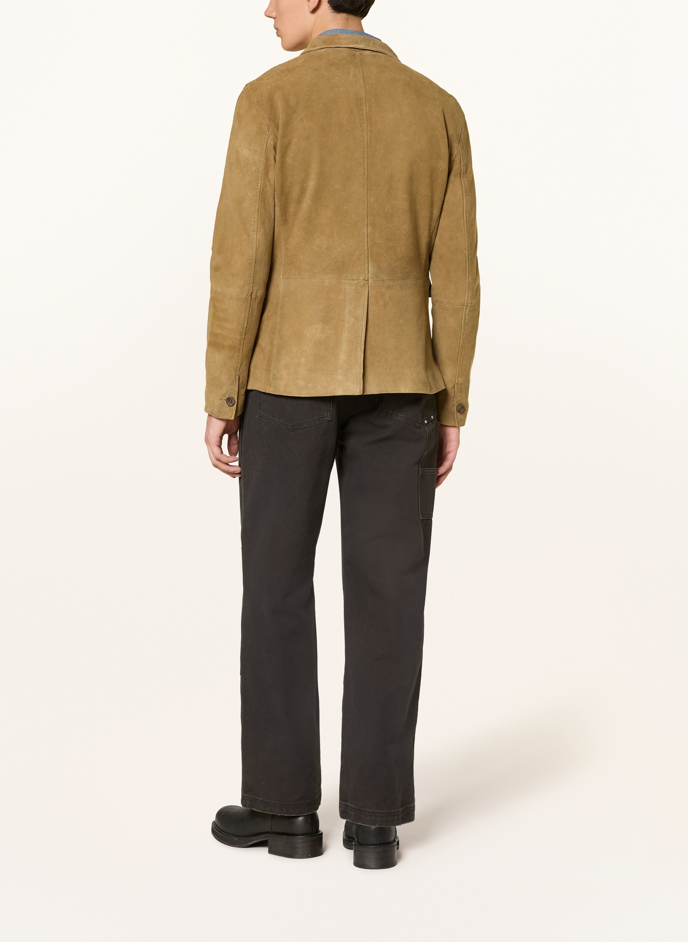 ALLSAINTS Leren jasje MONET Regular Fit: LICHTBRUIN