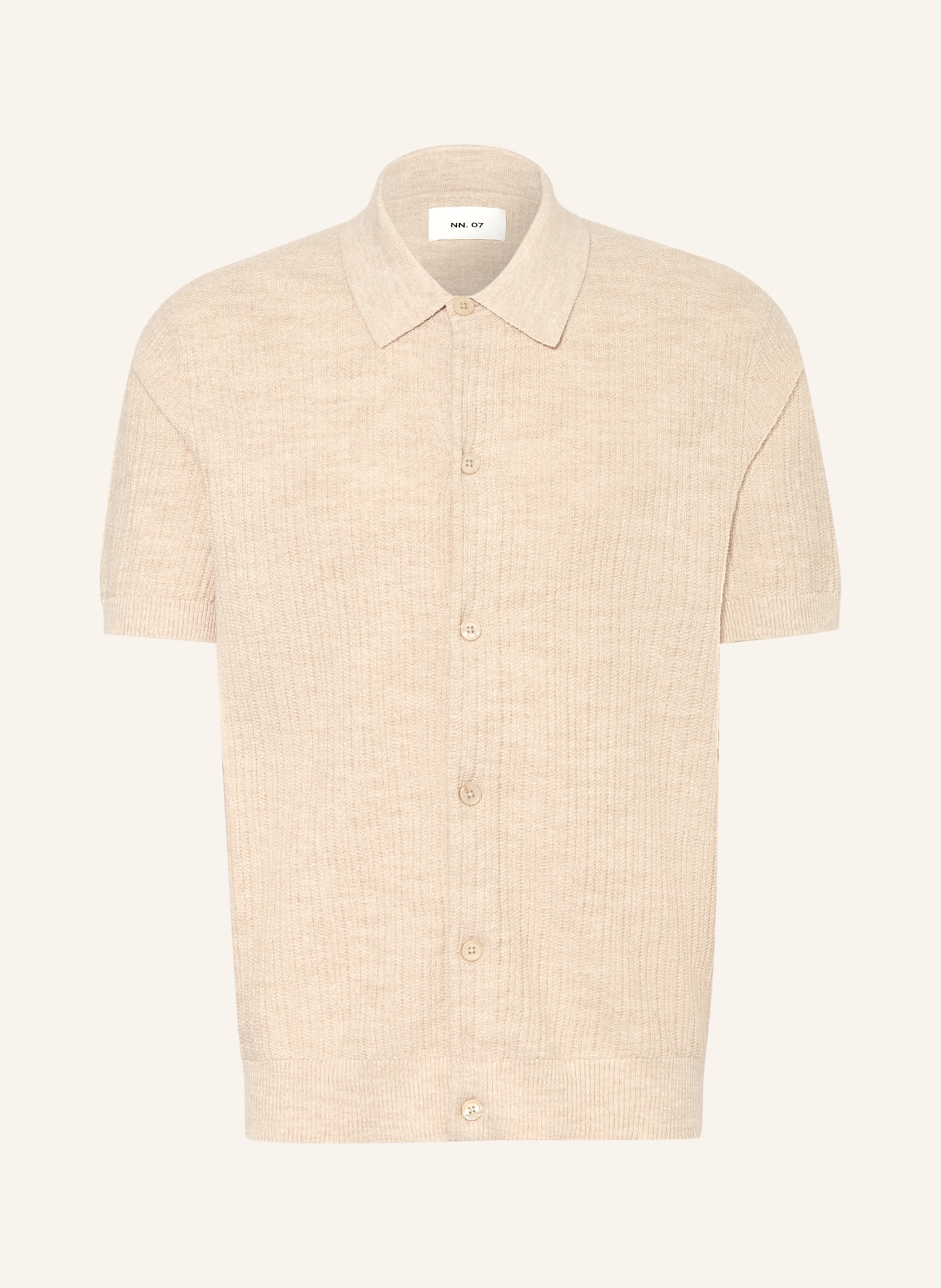 NN.07 Strickhemd NOLAN Comfort Fit: ECRU