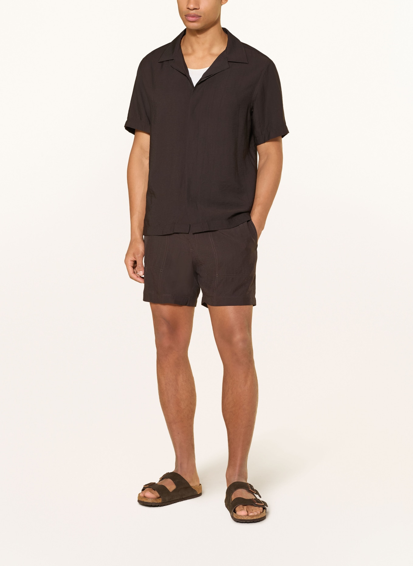 NN.07 RYDER shorts: DARK BROWN