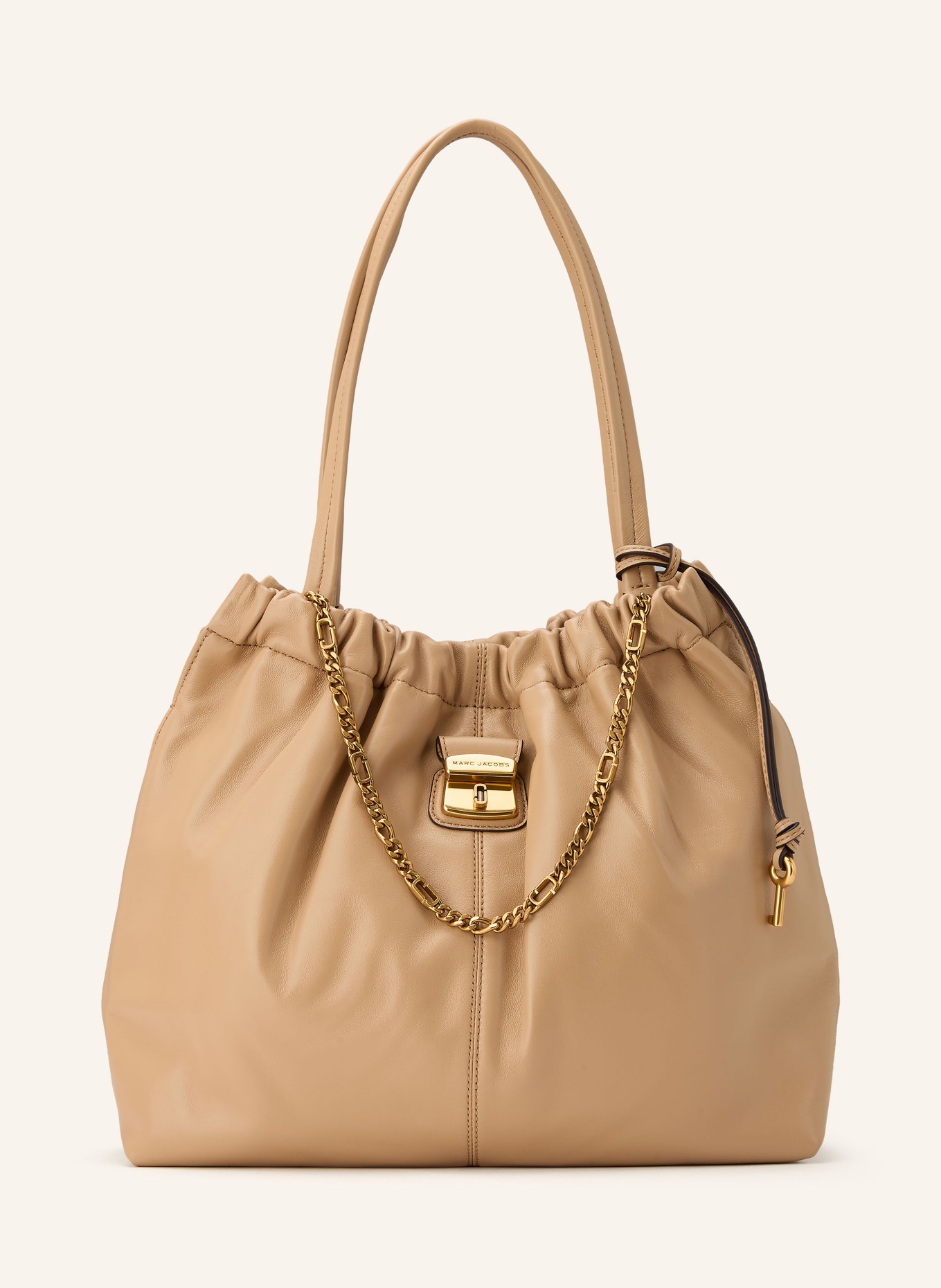 MARC JACOBS Shoulder bag THE CRISTINA TOTE HOBO CHAIN: BEIGE / GOLD