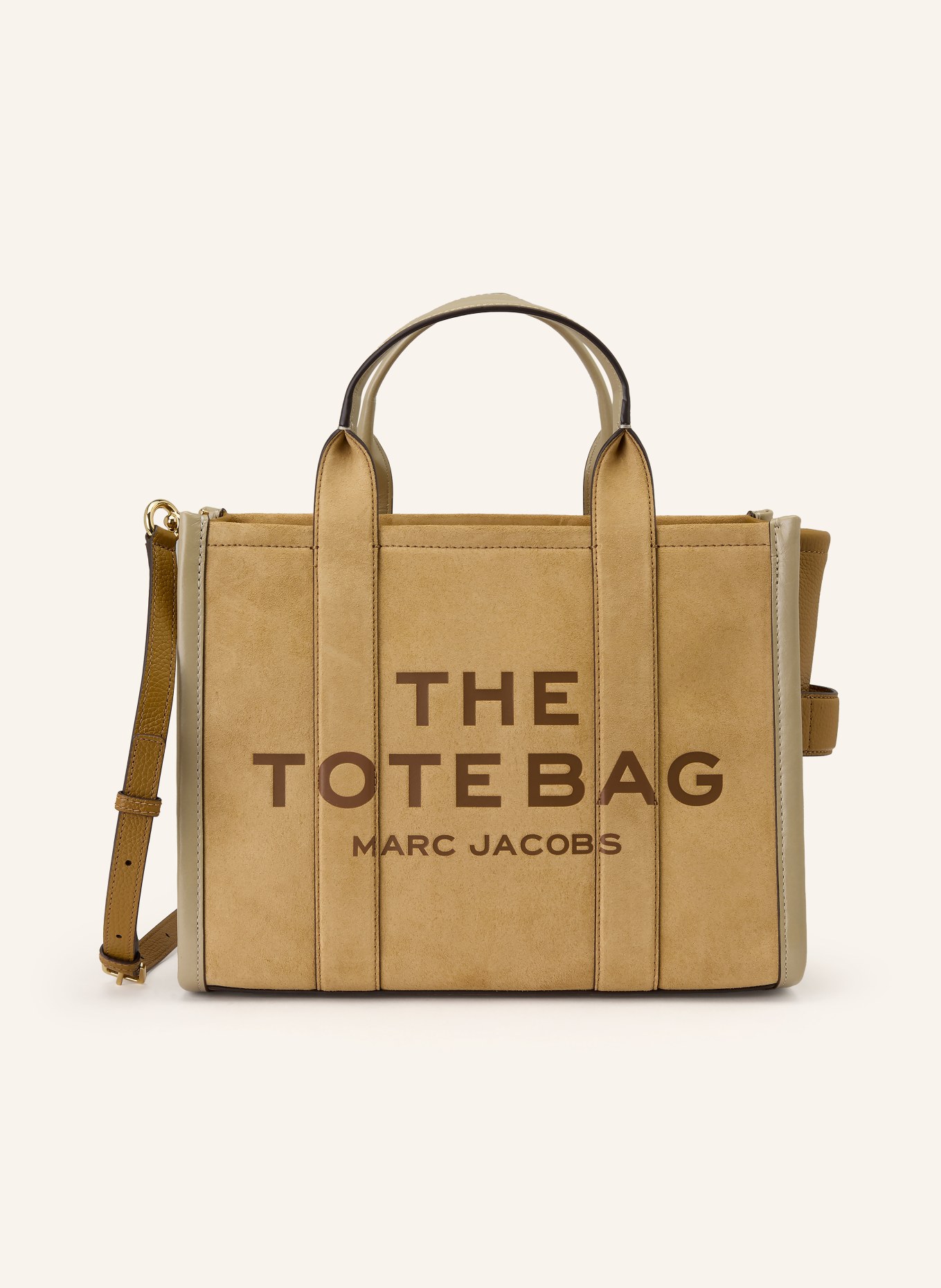 MARC JACOBS Sac cabas THE SUEDE MEDIUM TOTE BAG: CHAMEAU / MARRON FONCÉ