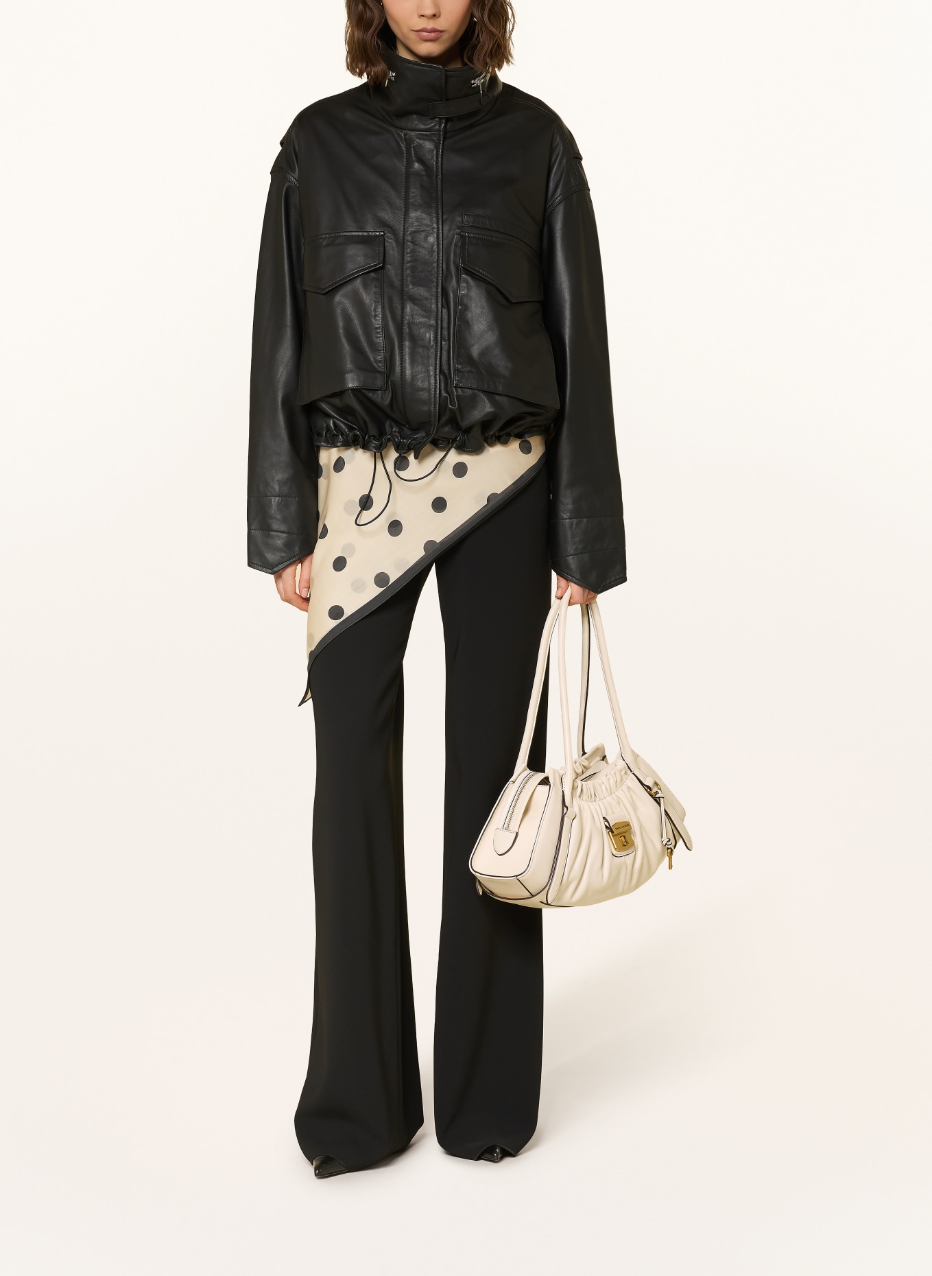 MARC JACOBS THE CRISTINA SATCHEL handbag: CREAM / GOLD