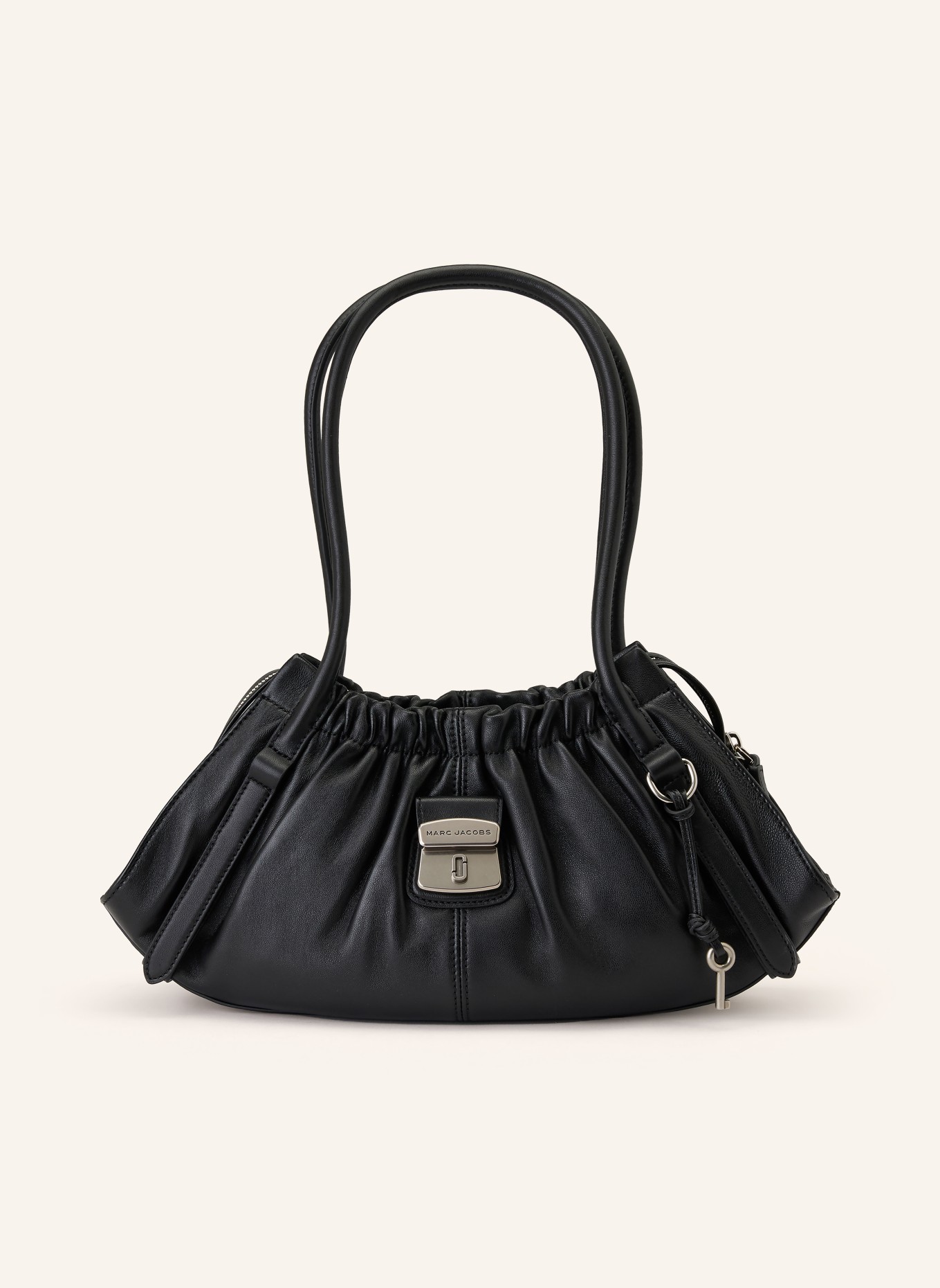 MARC JACOBS Sac à main THE CRISTINA SATCHEL: NOIR / ARGENT