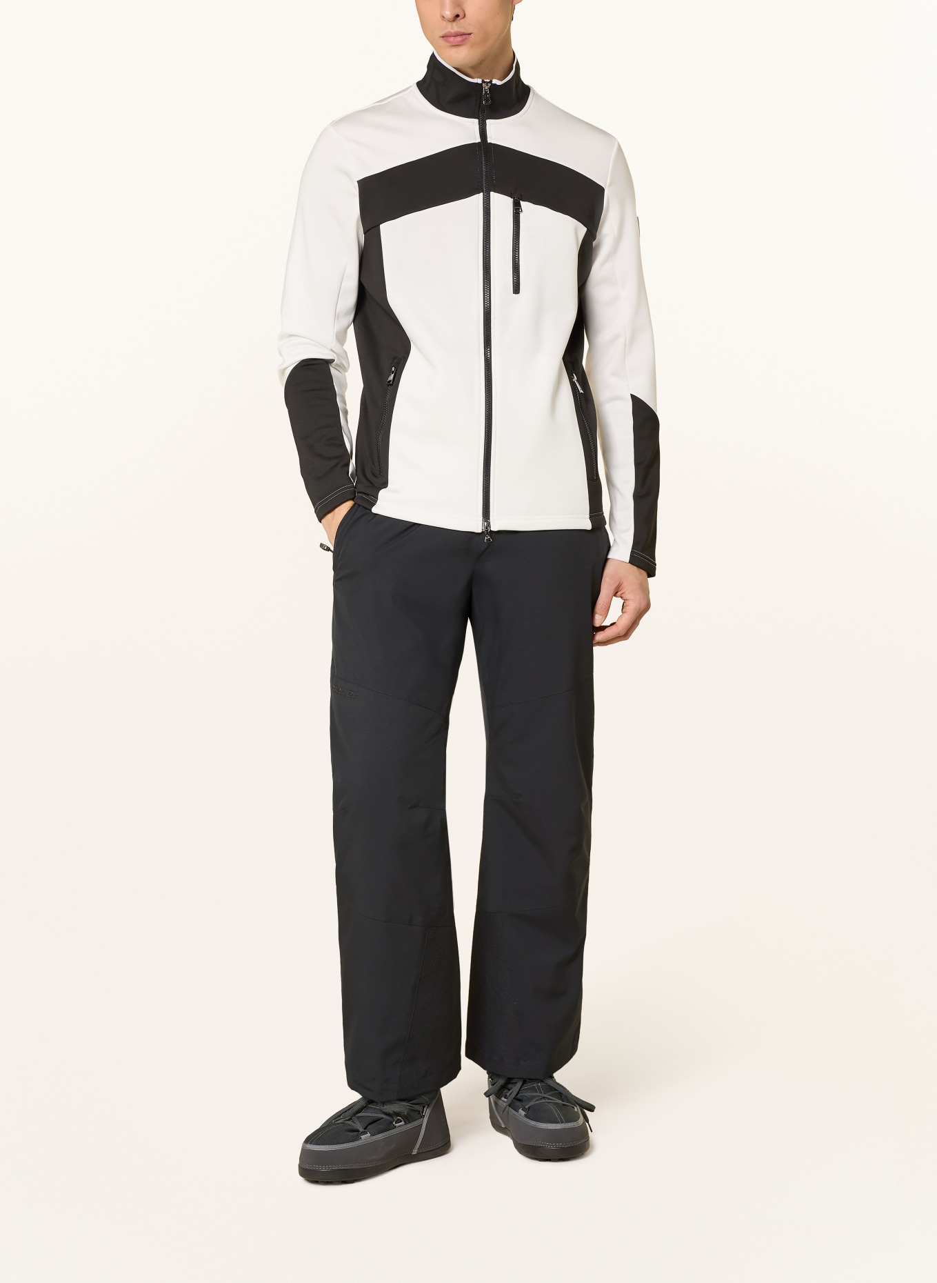 BOGNER XILAS2 mid-layer jacket: ECRU / BLACK