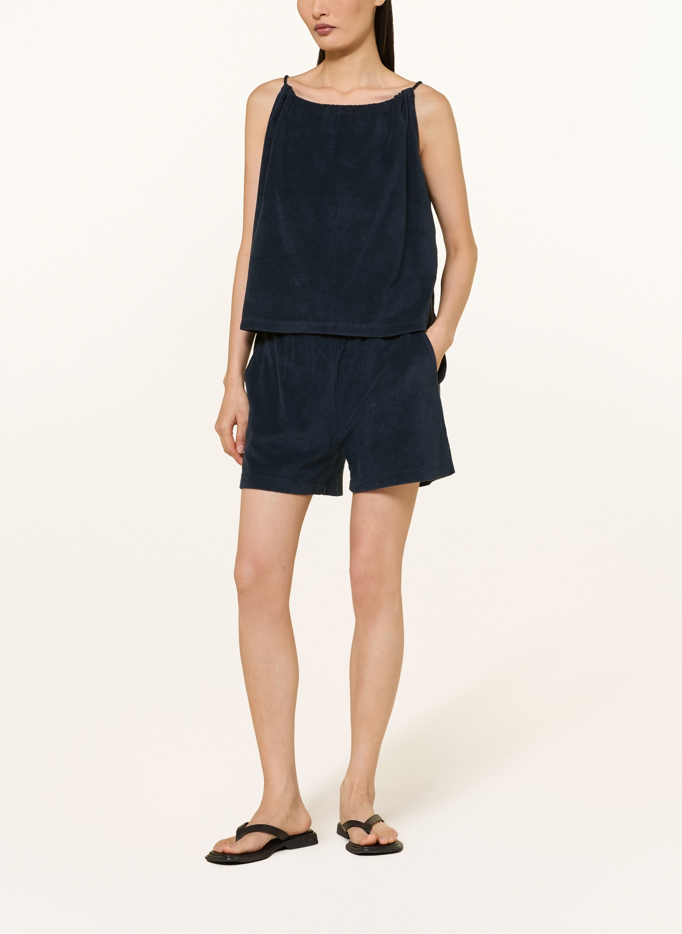 Juvia FLORETTA terry top: DARK BLUE