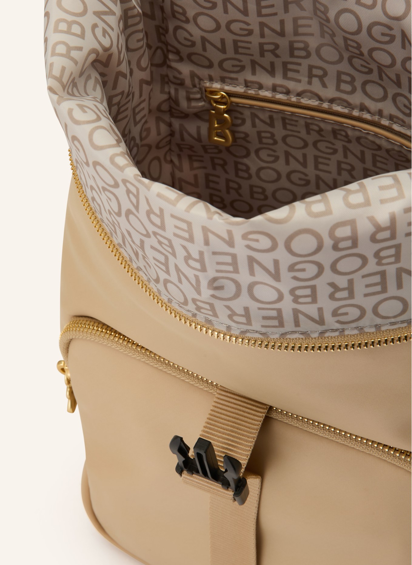 BOGNER Backpack: BEIGE / GOLD