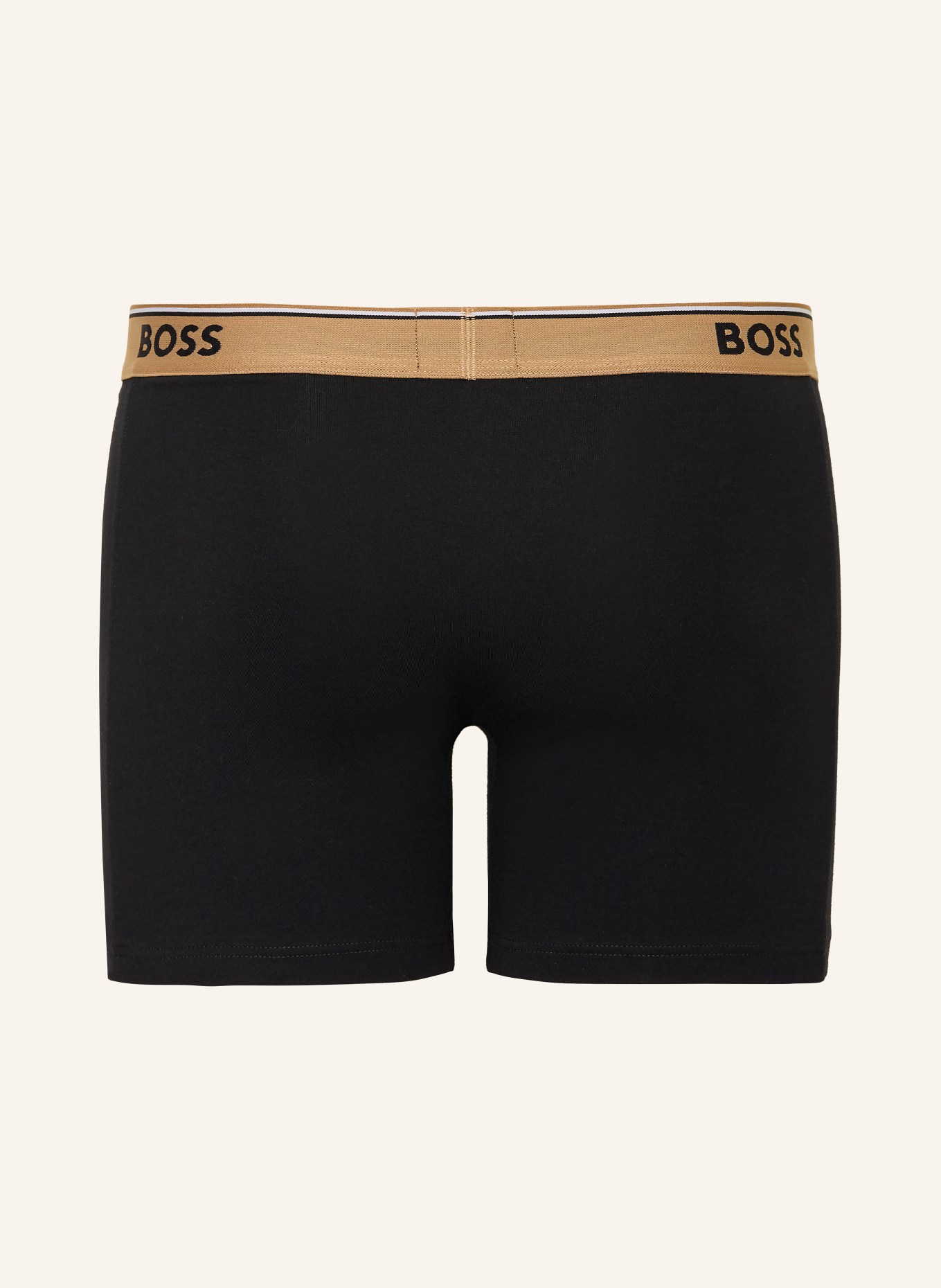 BOSS 3er-Pack Boxershorts POWER: SCHWARZ / BEIGE / CREME