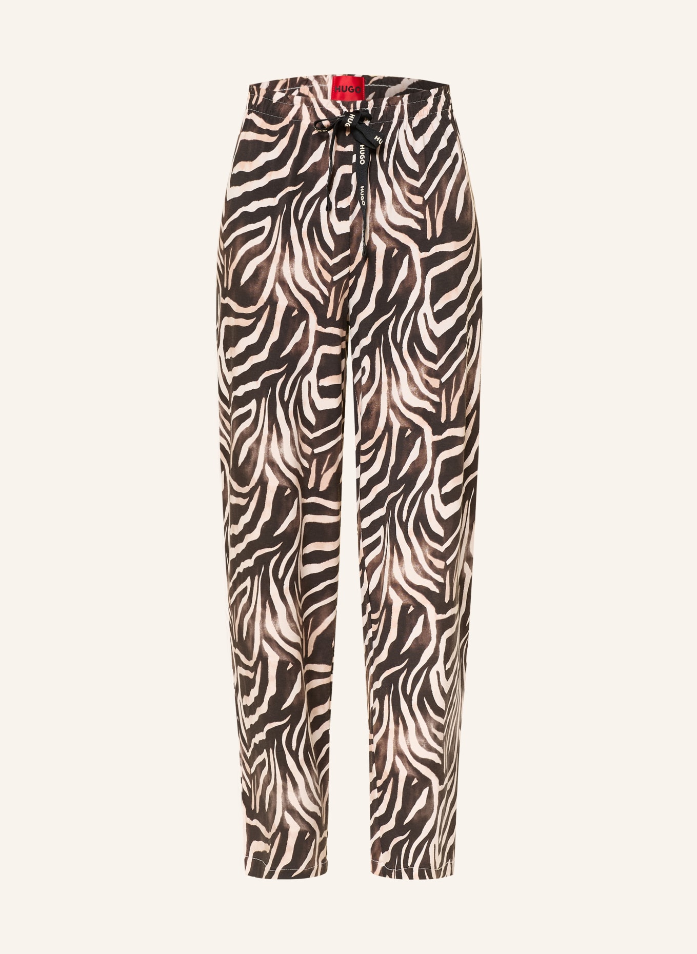 HUGO Schlafhose CASUAL: SCHWARZ / ROSA / HELLORANGE