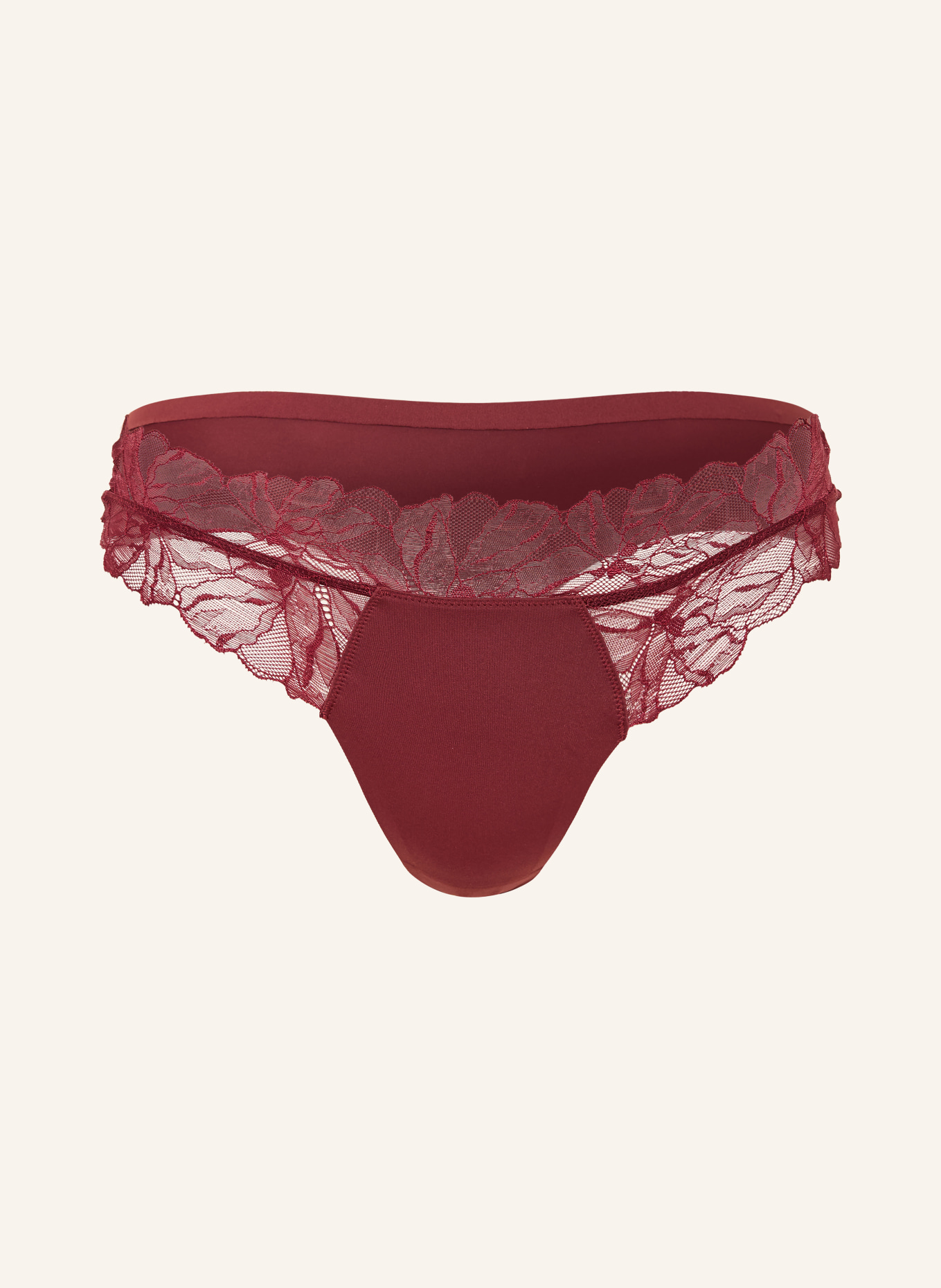 Calvin Klein String PERFECTLY FIT LACE: DUNKELROT