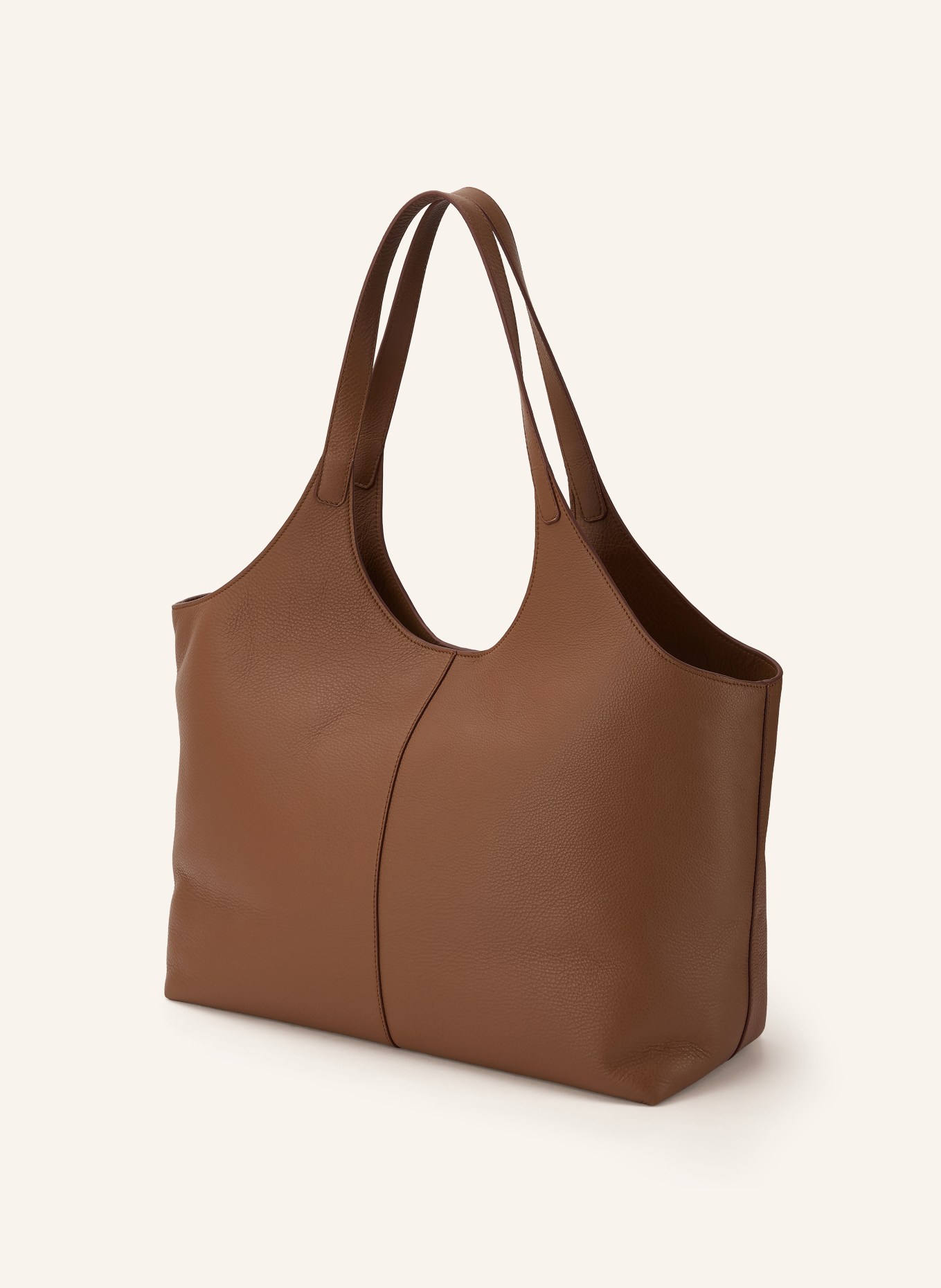 AESTHER EKME Shopper CABAS SUPPLE XL: BRUIN