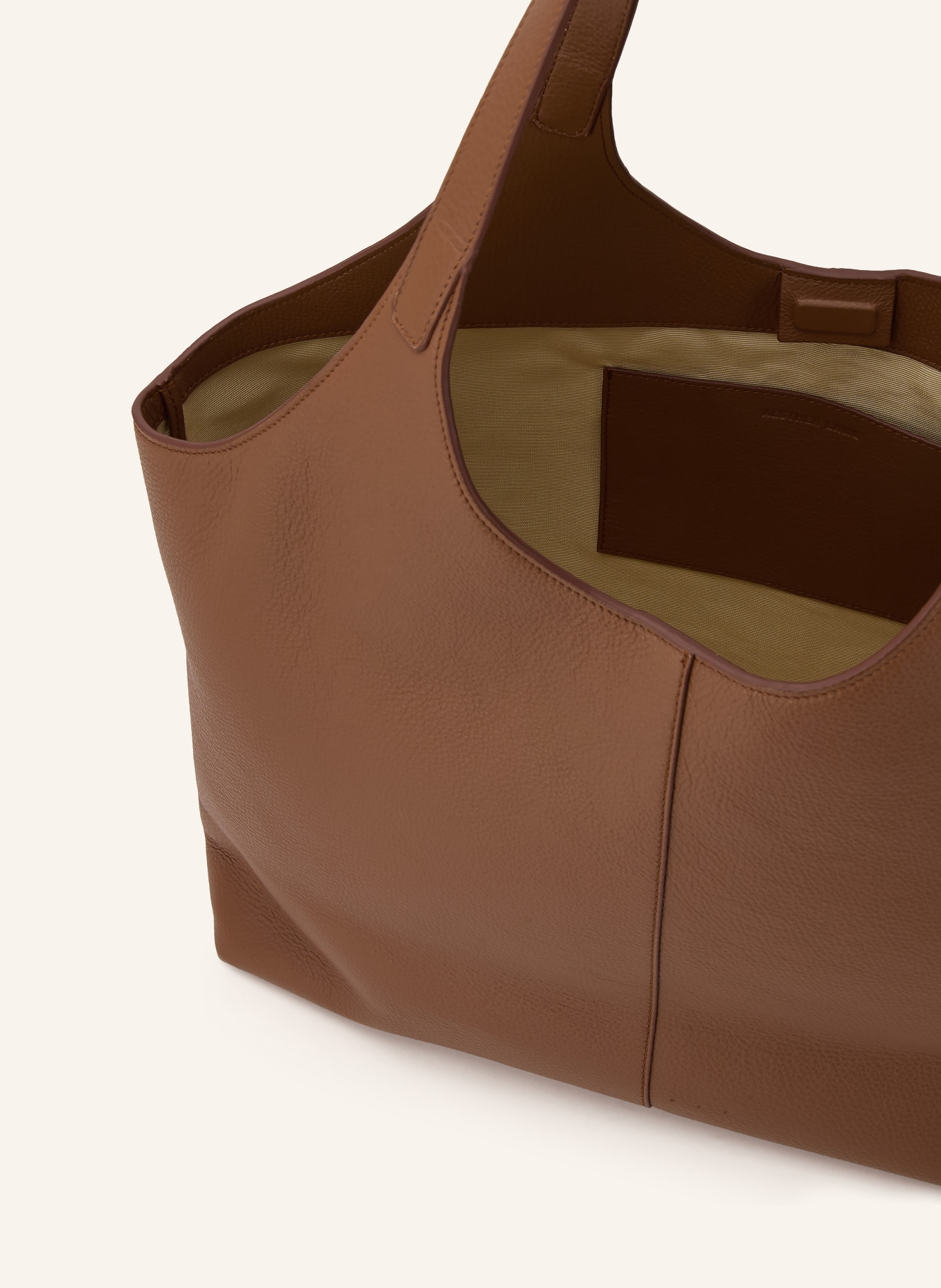 AESTHER EKME Shopper CABAS SUPPLE XL: BRUIN