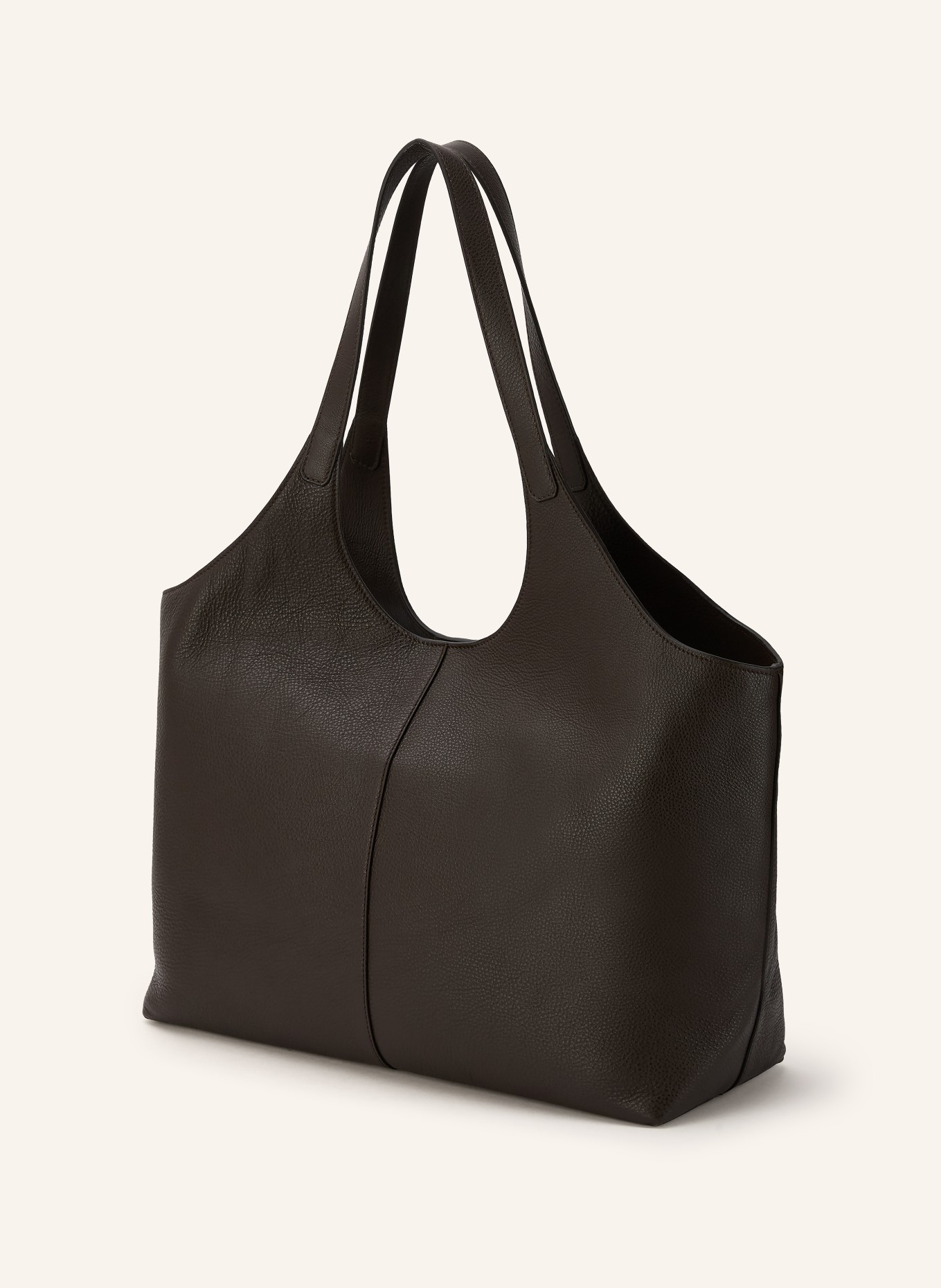 AESTHER EKME Shopper CABAS SUPPLE XL: MARRON FONCÉ