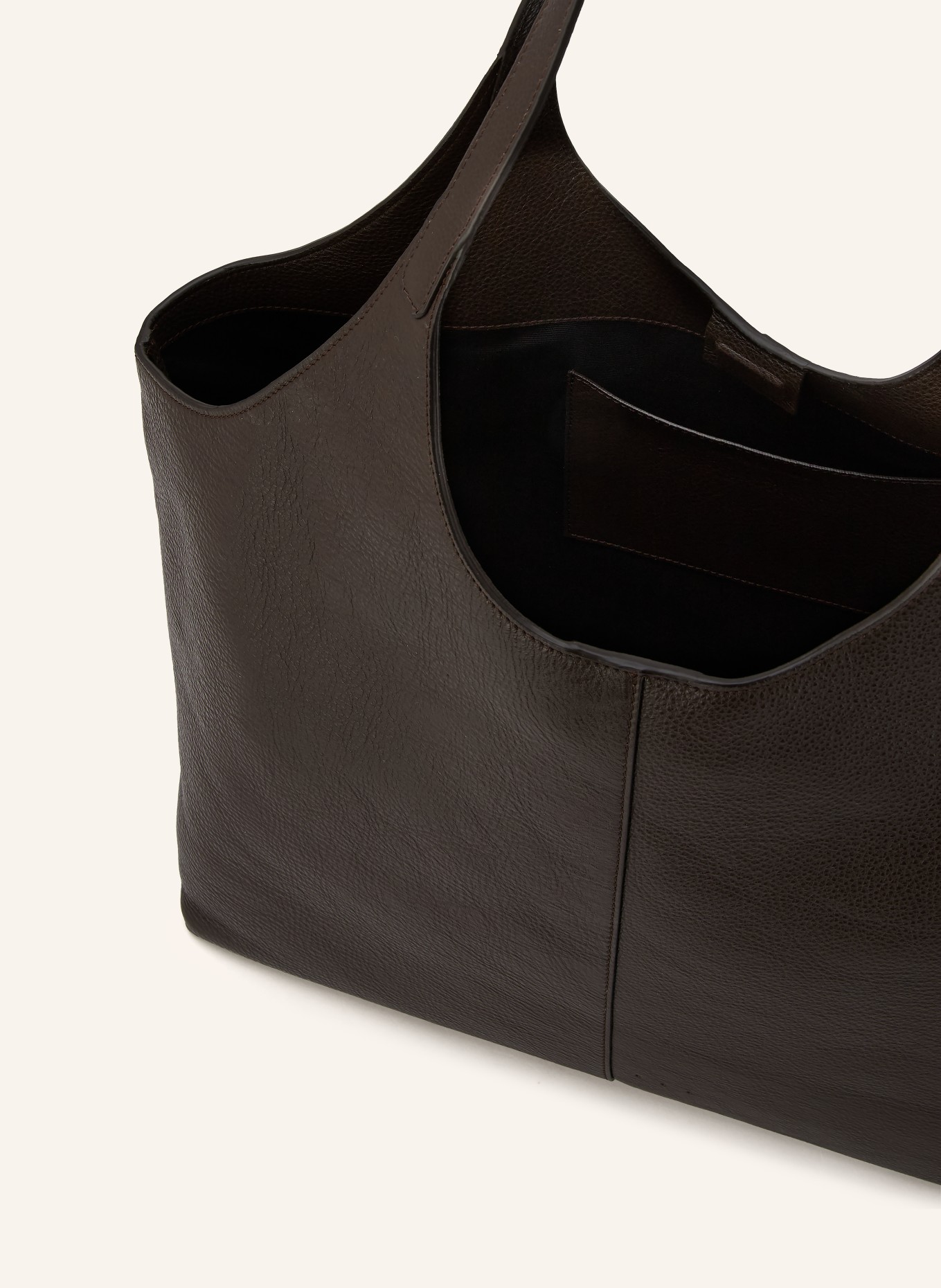 AESTHER EKME Shopper CABAS SUPPLE XL: MARRON FONCÉ