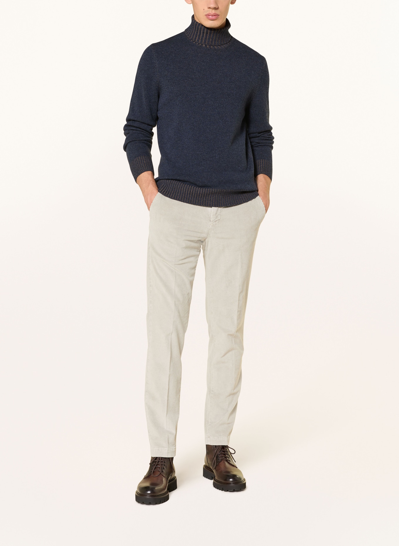 GRAN SASSO Rollkragenpullover: DUNKELBLAU