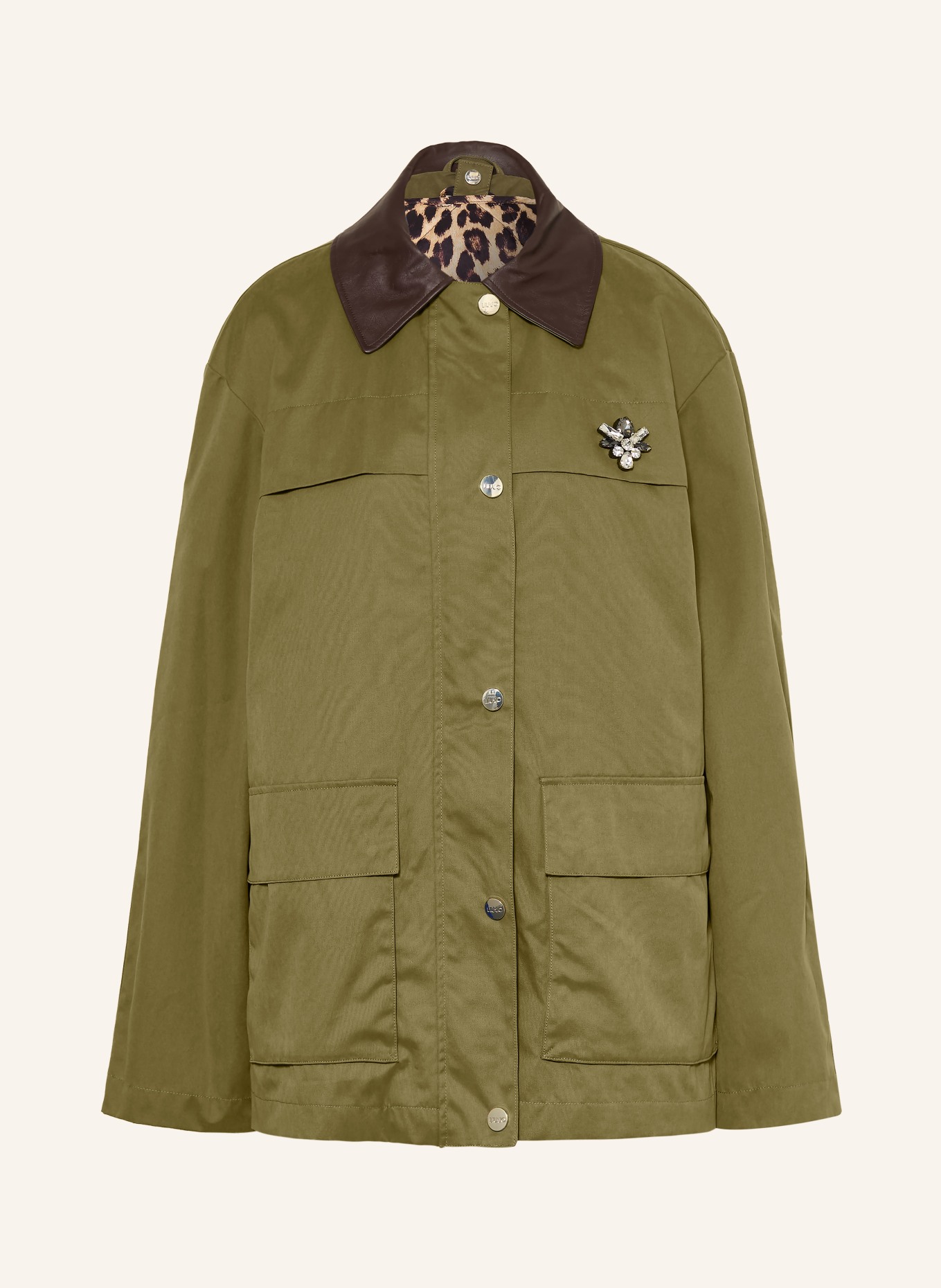 LIU JO 2-in-1-Jacke: OLIV / DUNKELBRAUN